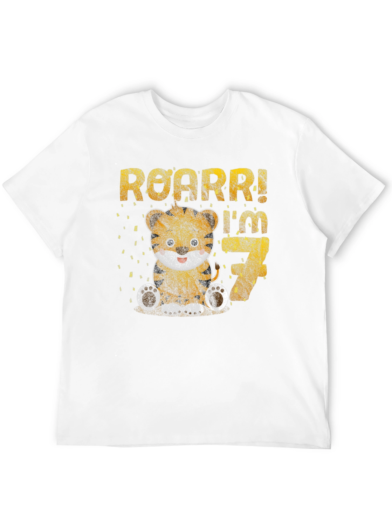 Roarr! Im 7 - Tiger Birthday T-Shirt