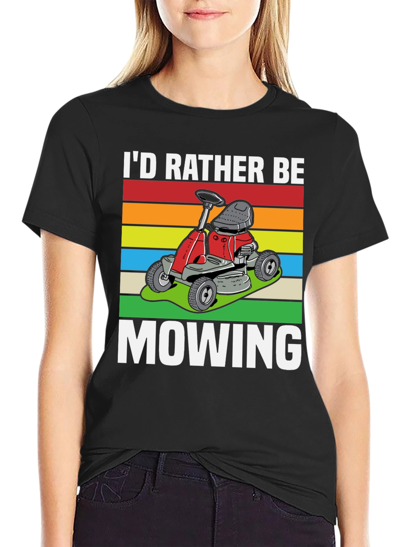 Id Rather Be Mowing T-Shirt - Lawn Care Design
