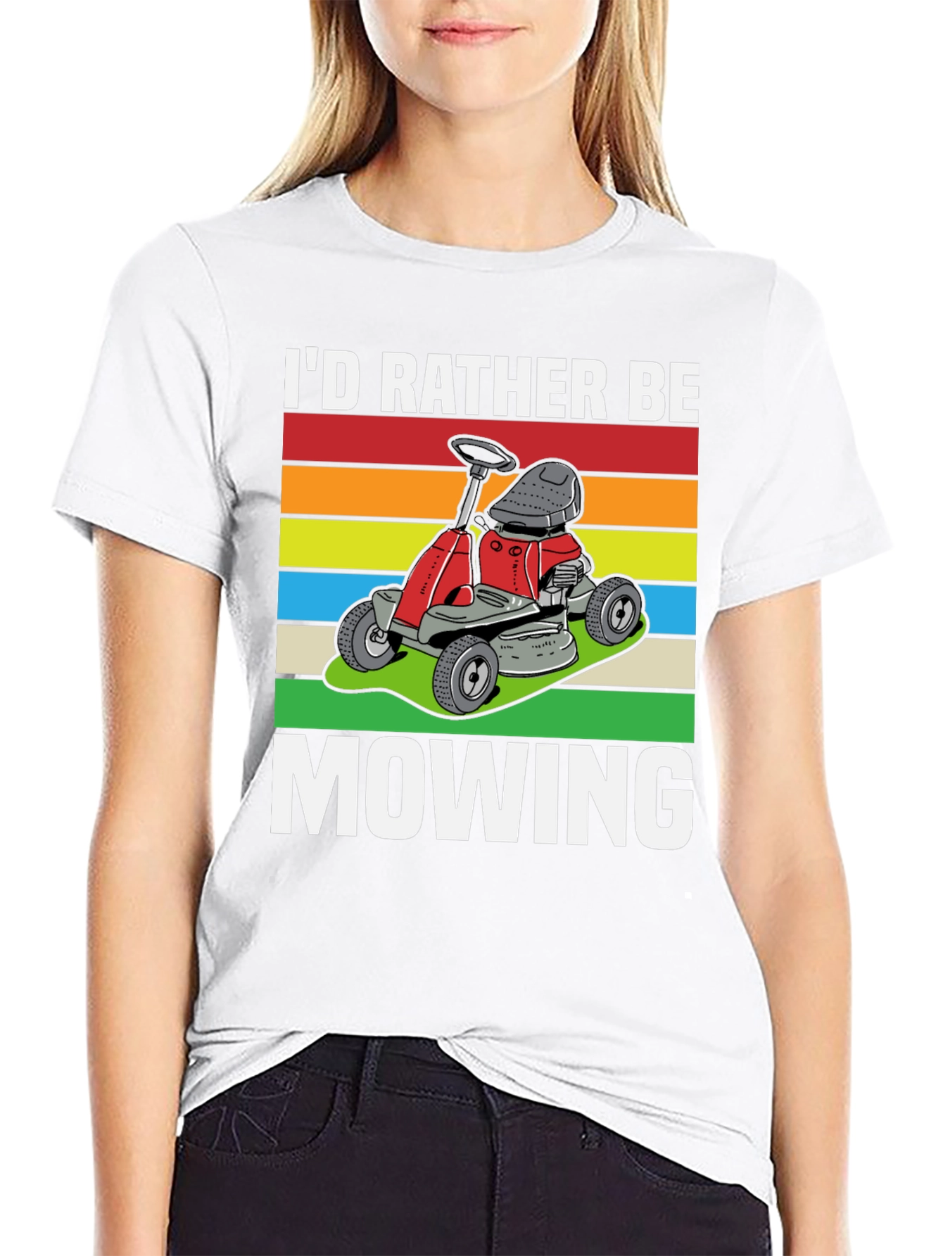 Id Rather Be Mowing T-Shirt - Lawn Care Design