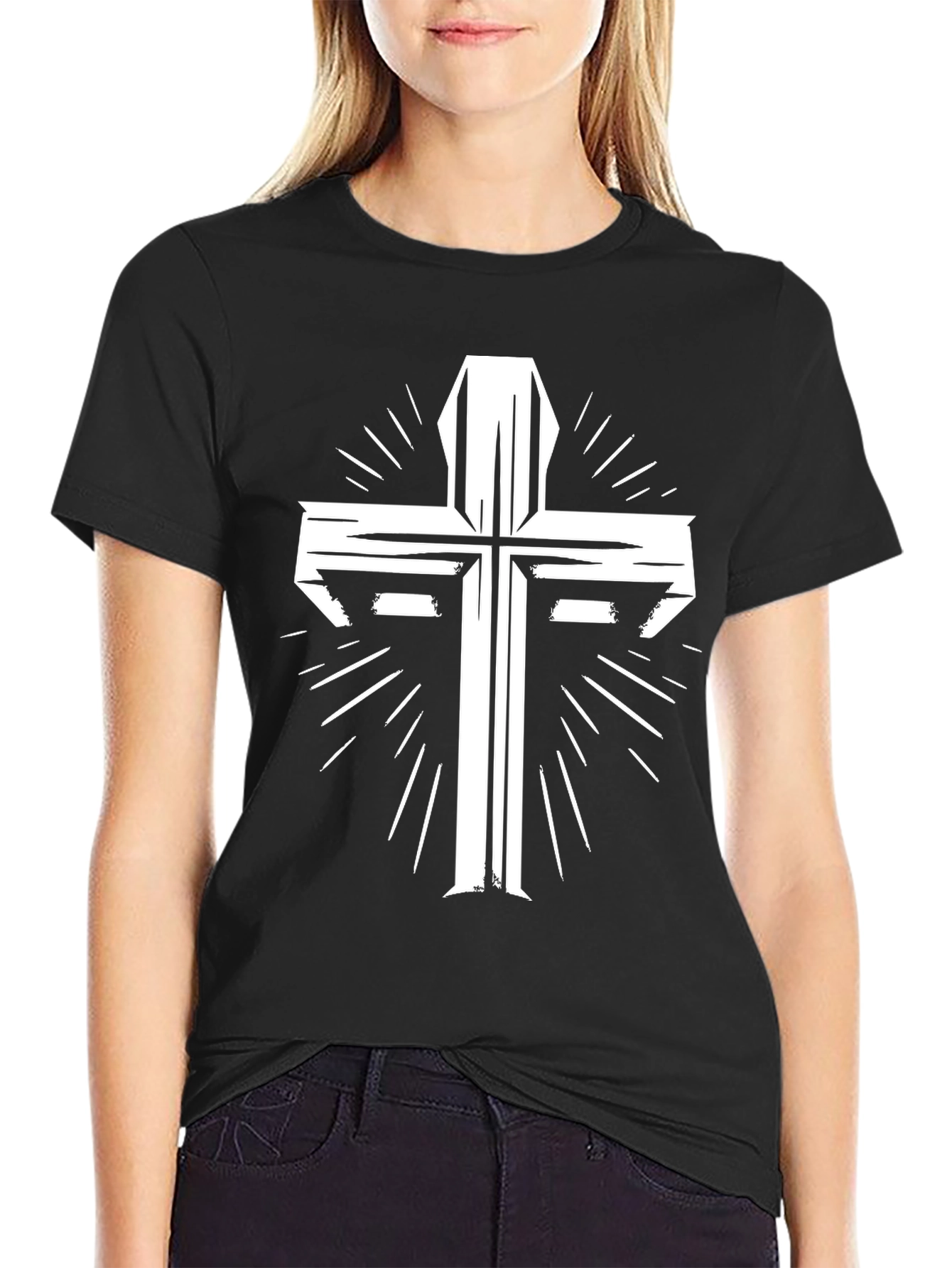 Cross Graphic Tee - Black Christian T-Shirt