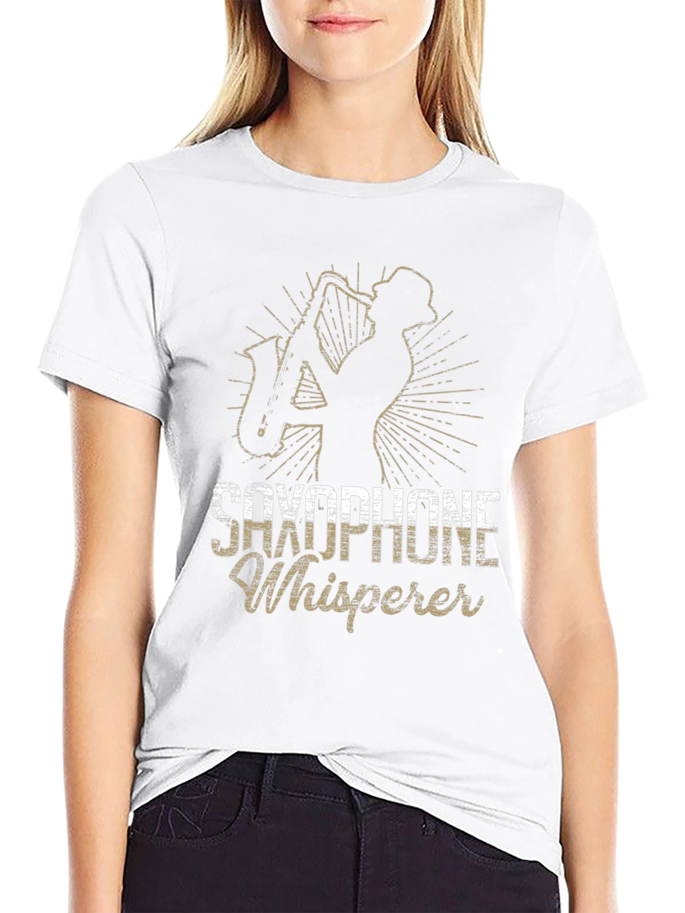 Saxophone Whisperer Black T-Shirt