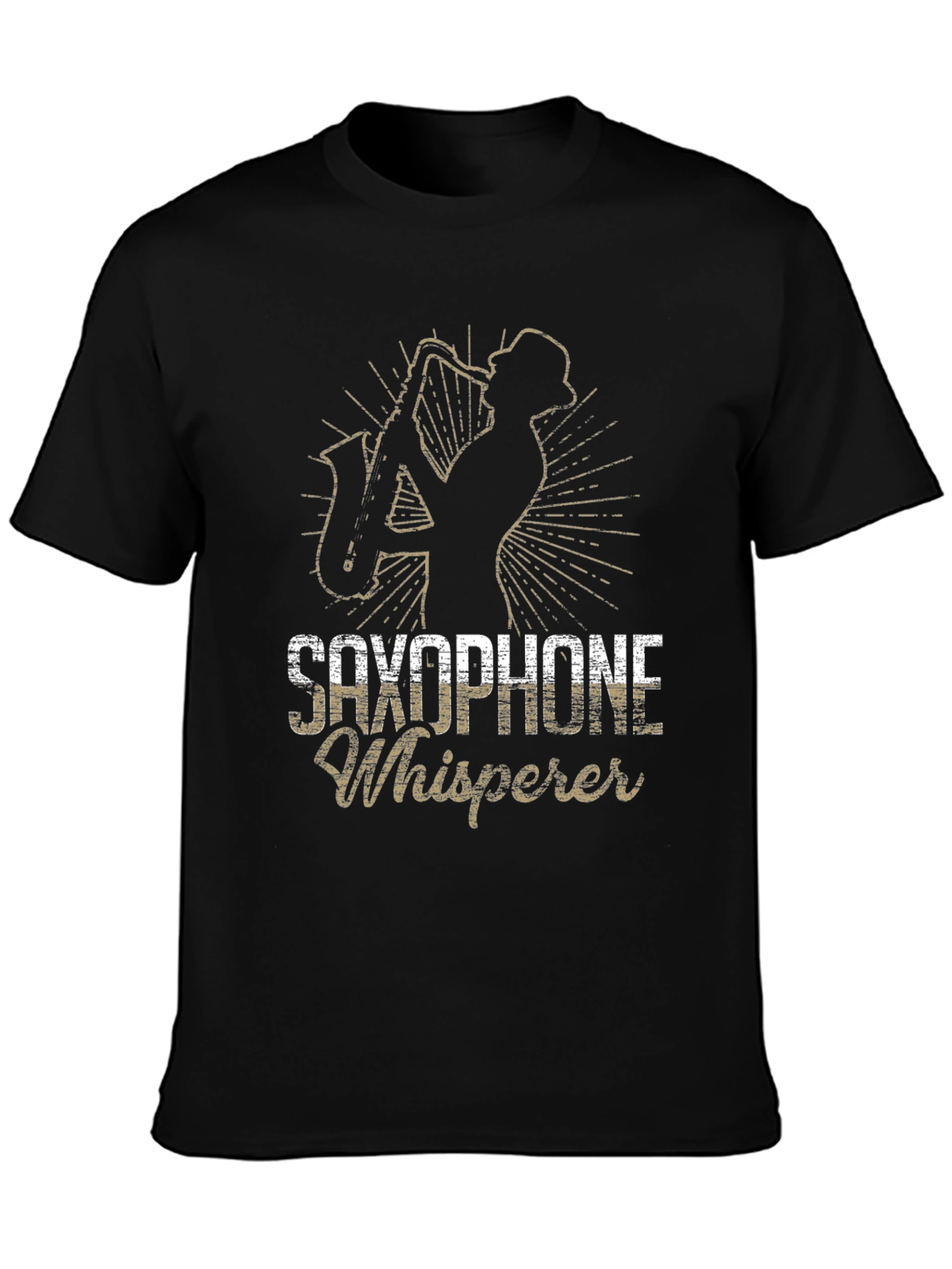 Saxophone Whisperer Black T-Shirt