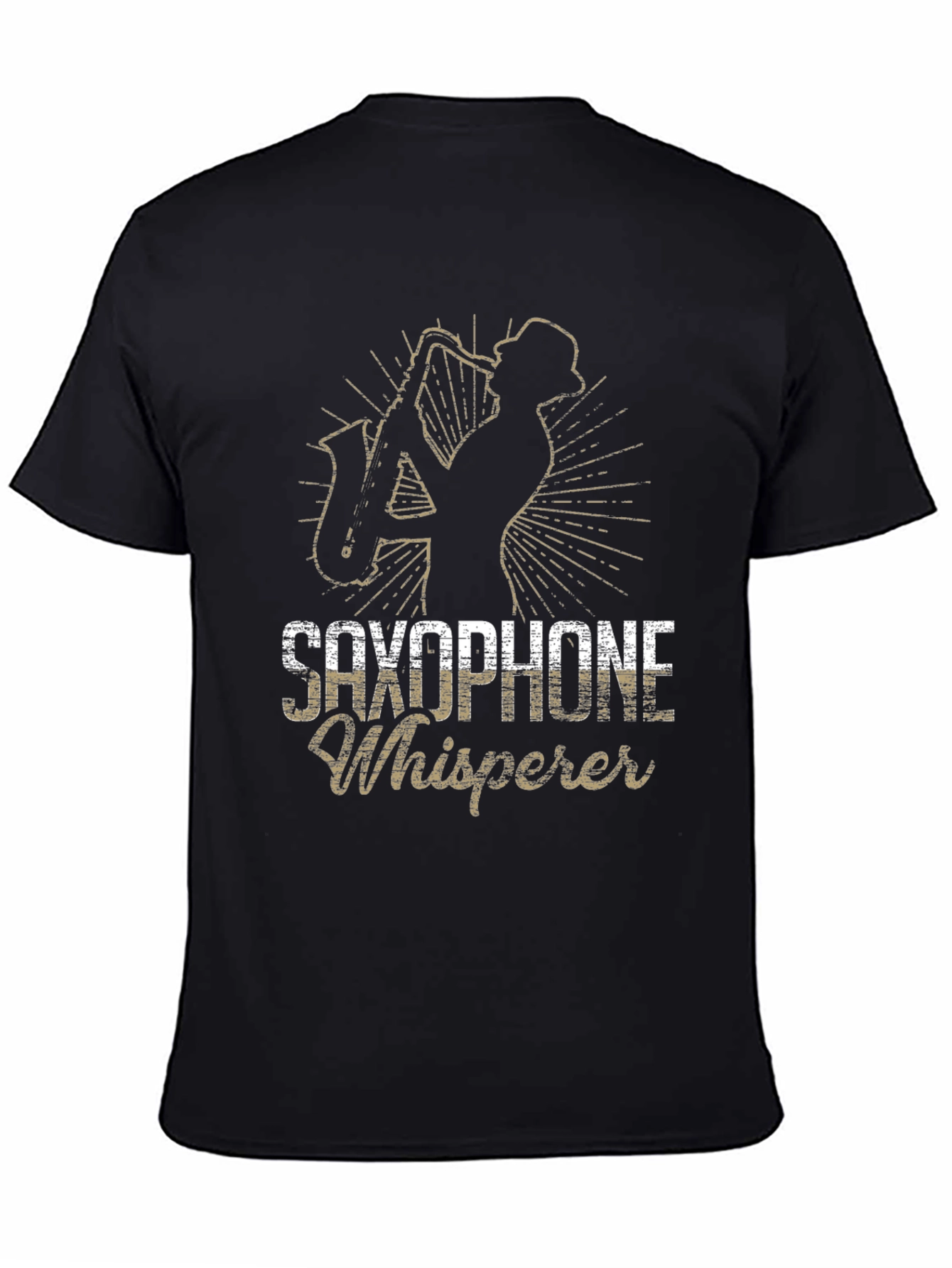 Saxophone Whisperer Black T-Shirt