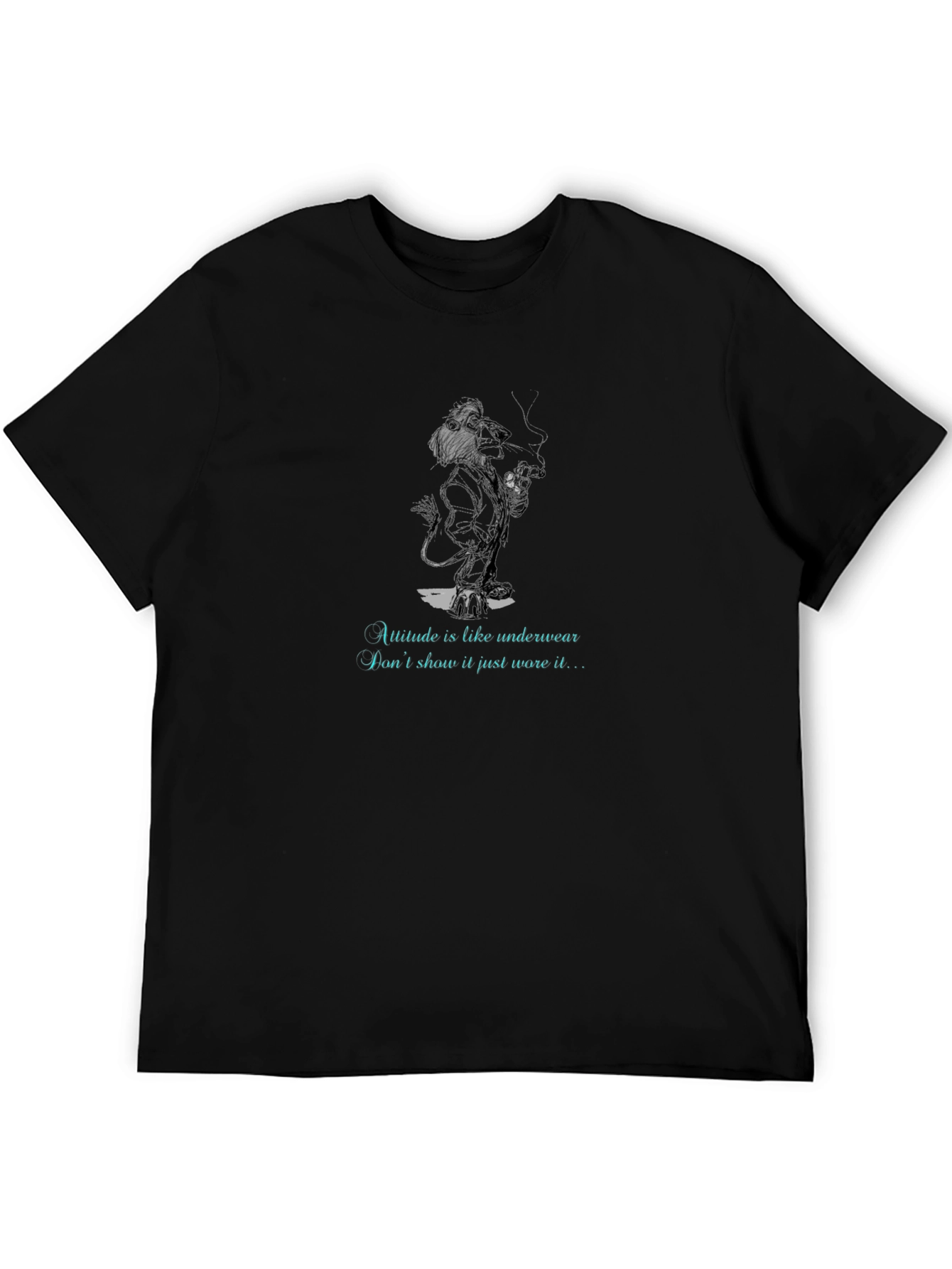 Lion Underwear Attitude Graphic T-Shirt