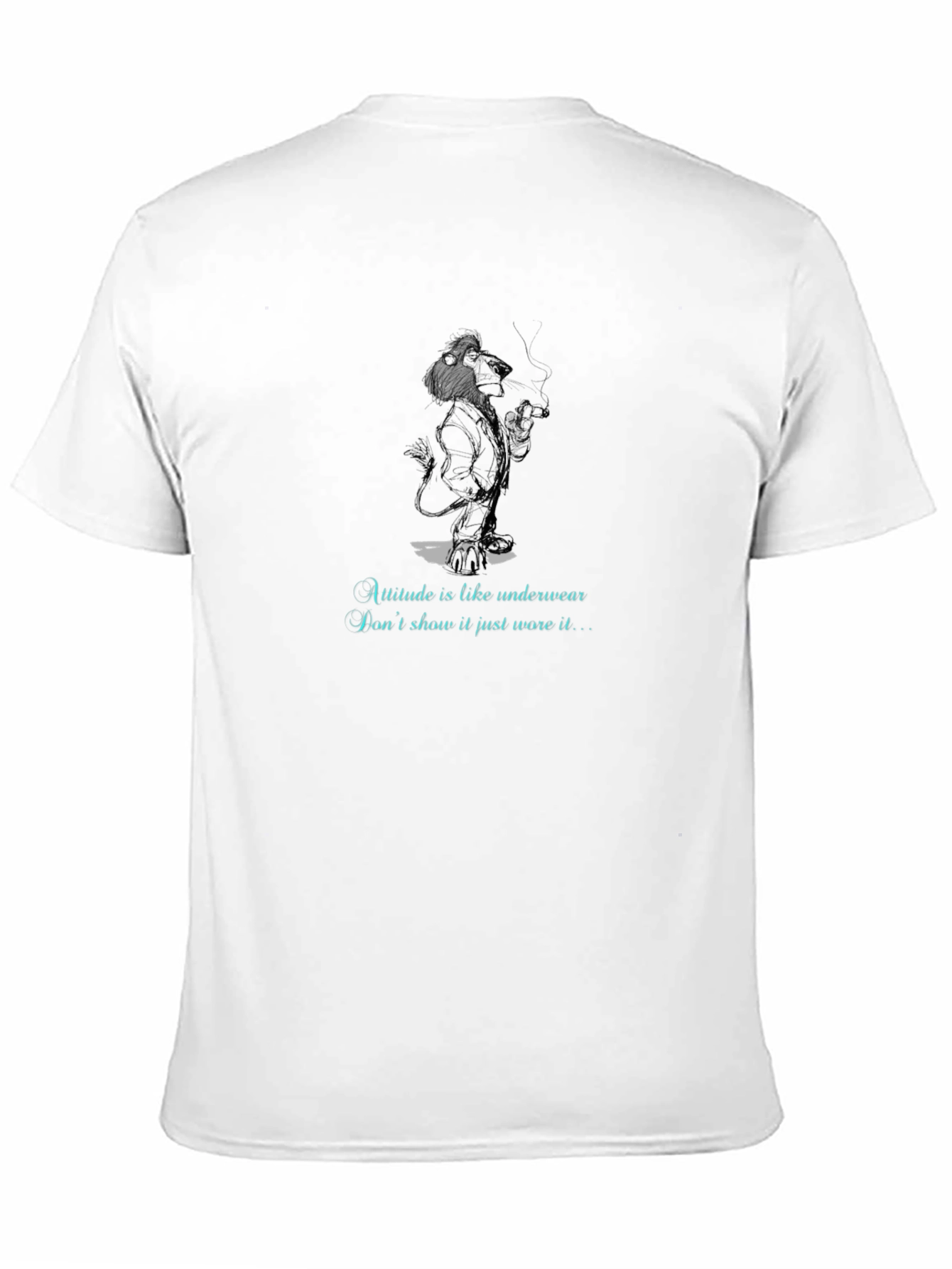 Lion Underwear Attitude Graphic T-Shirt