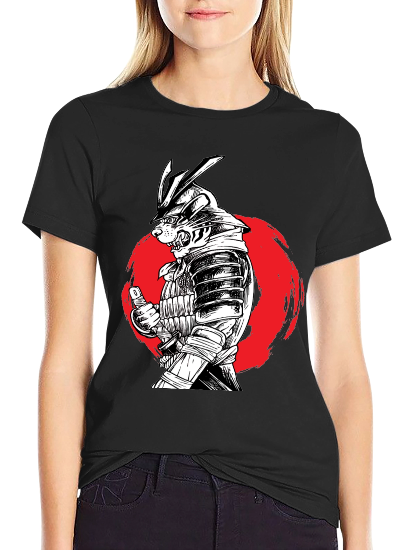 Samurai Cat T-Shirt - Unique Graphic Tee