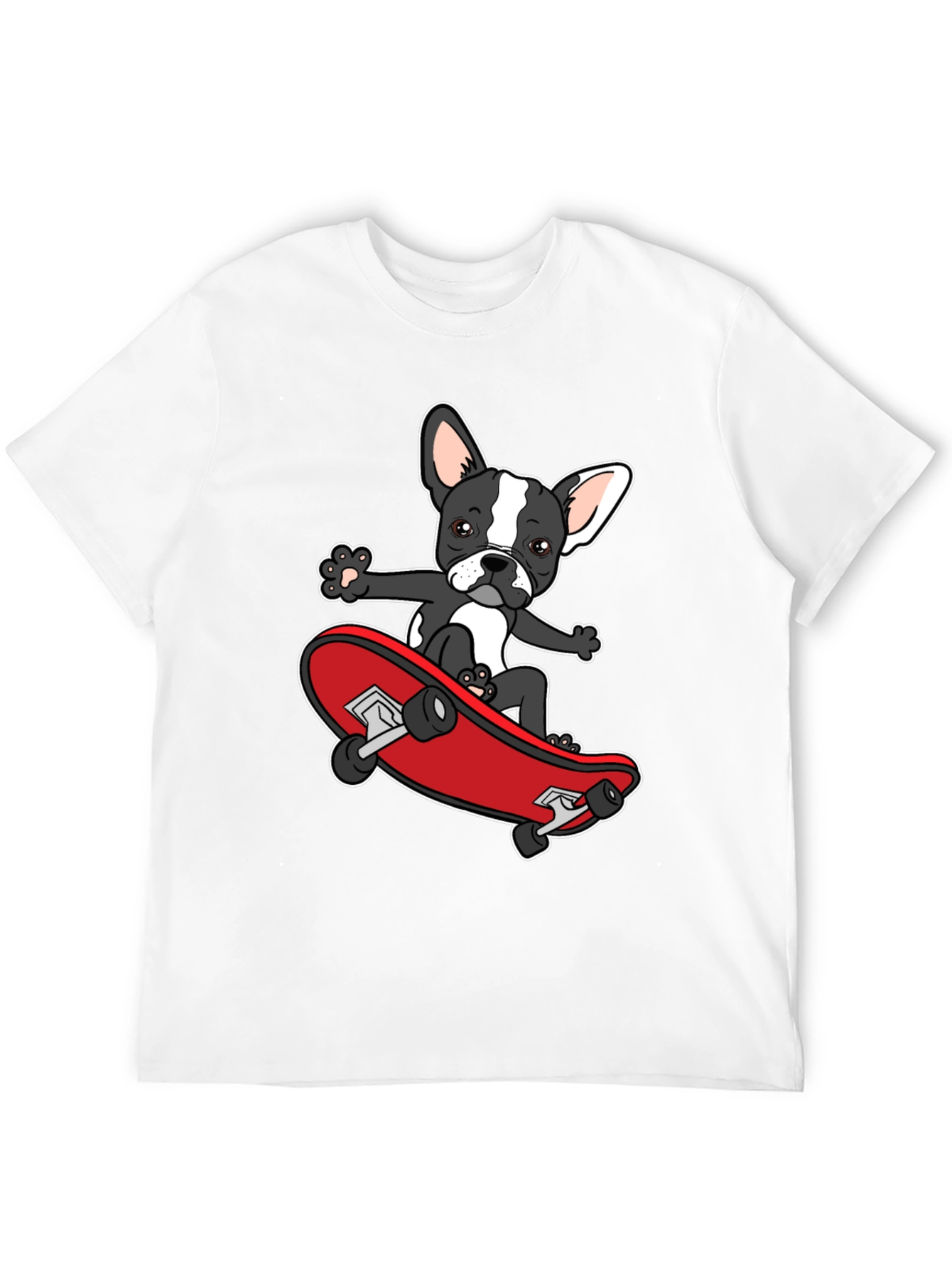 Dog on Skateboard Graphic T-Shirt