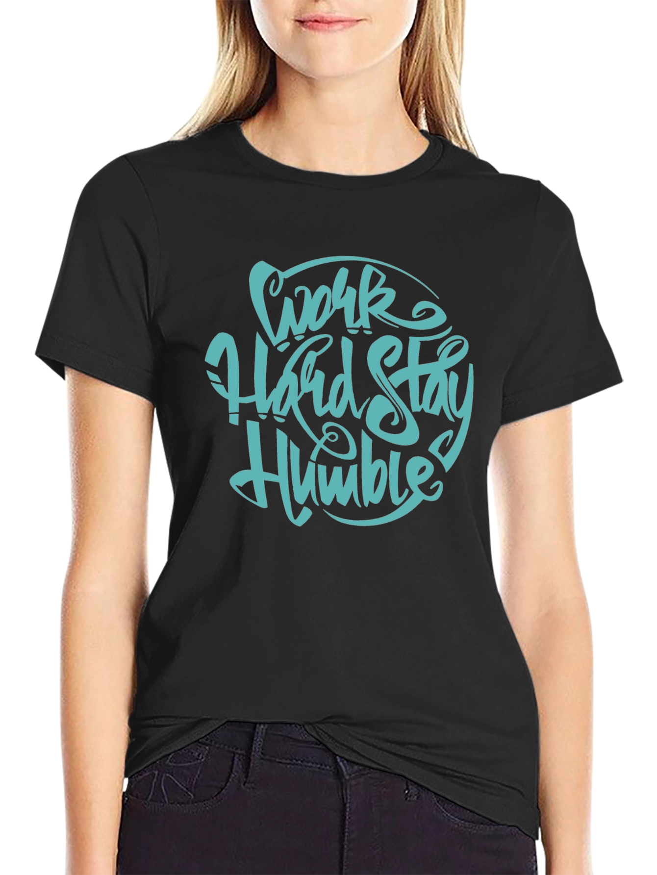 Work Hard Stay Humble Black T-Shirt