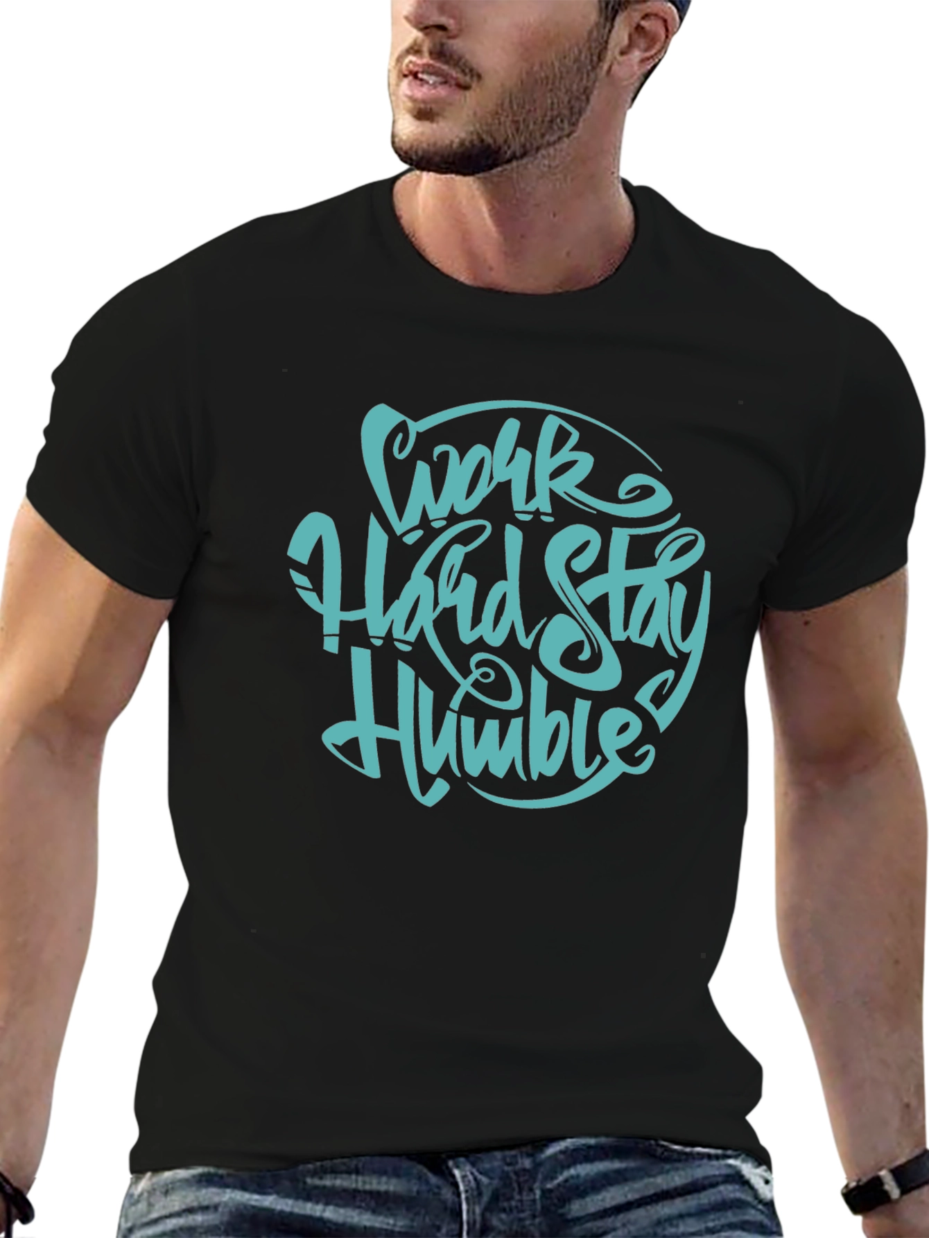 Work Hard Stay Humble Black T-Shirt