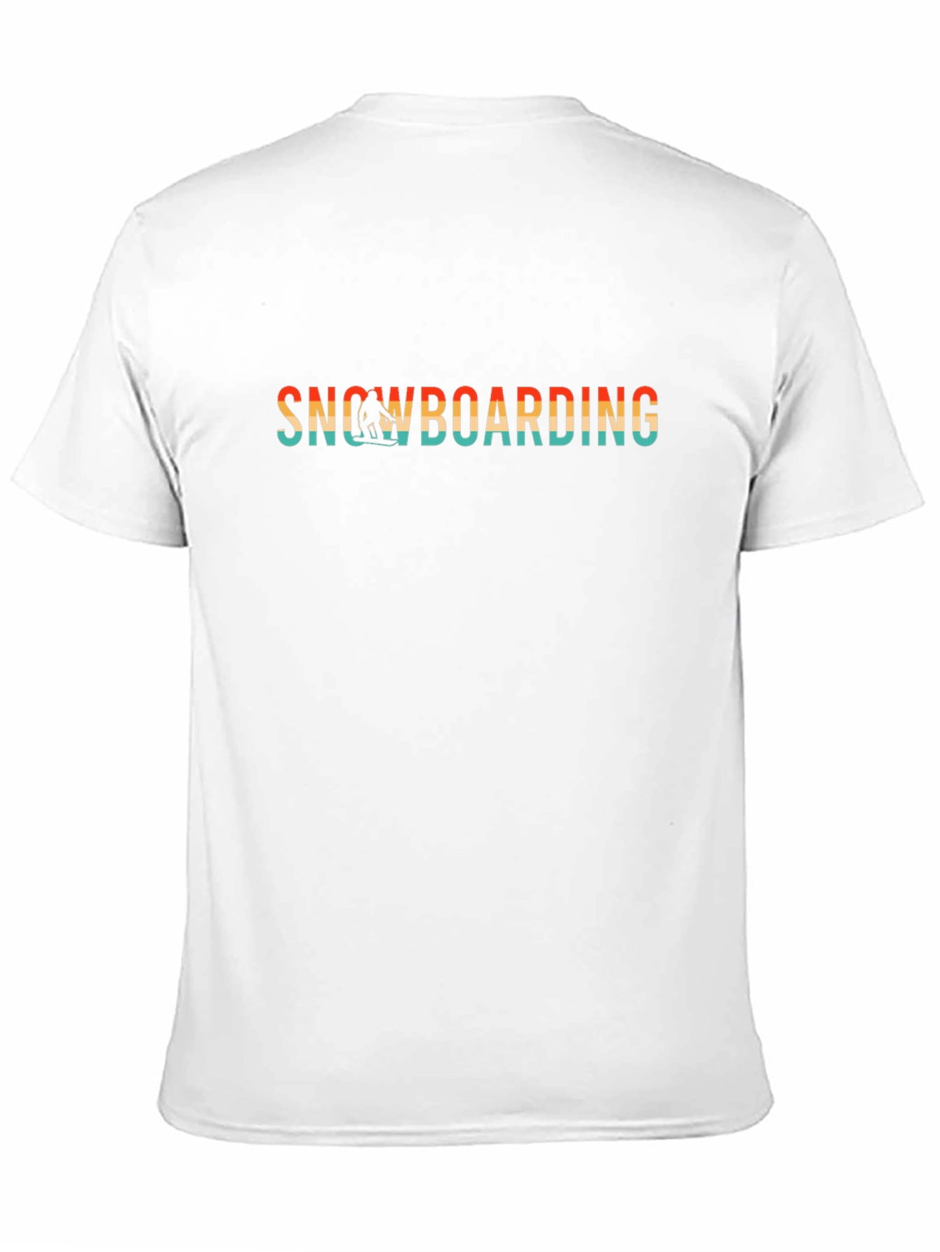 Retro Snowboarding Graphic Tee - Black Cotton Blend