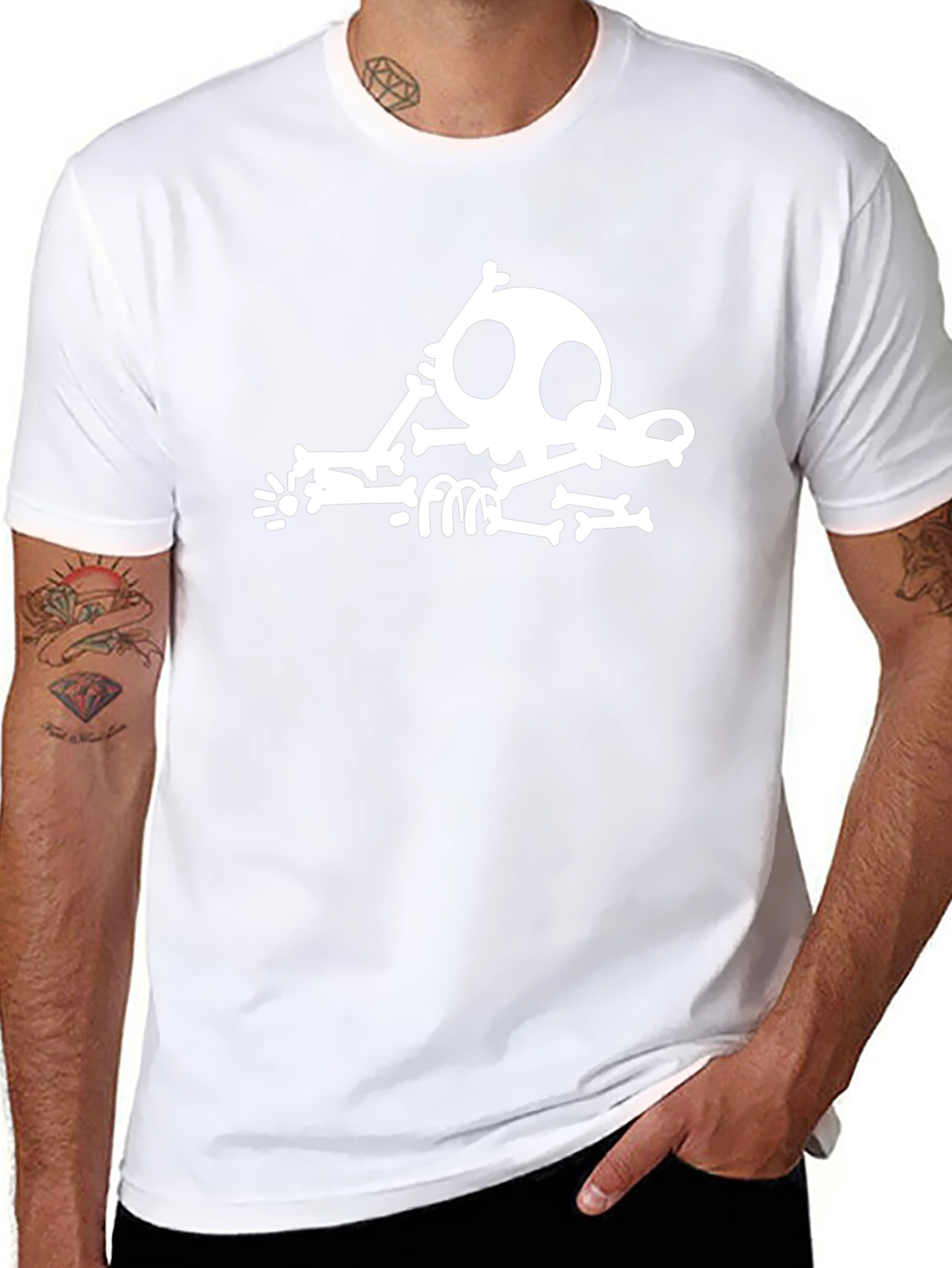 Funny Skeleton Black T-Shirt