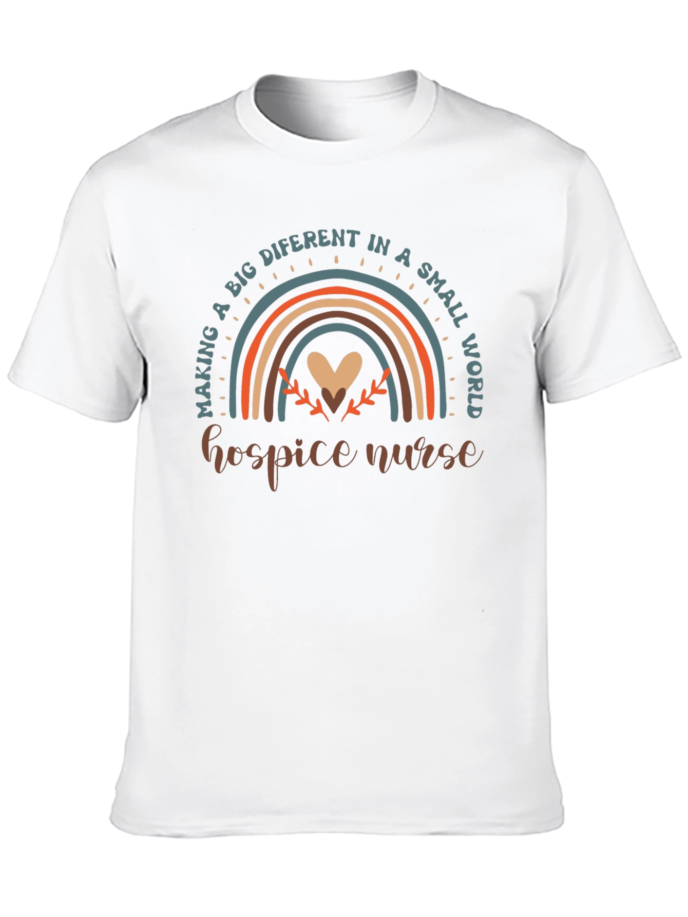 Hospice Nurse Rainbow Graphic Tee