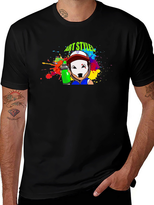 Art Styles Graphic T-Shirt - Black Crew Neck