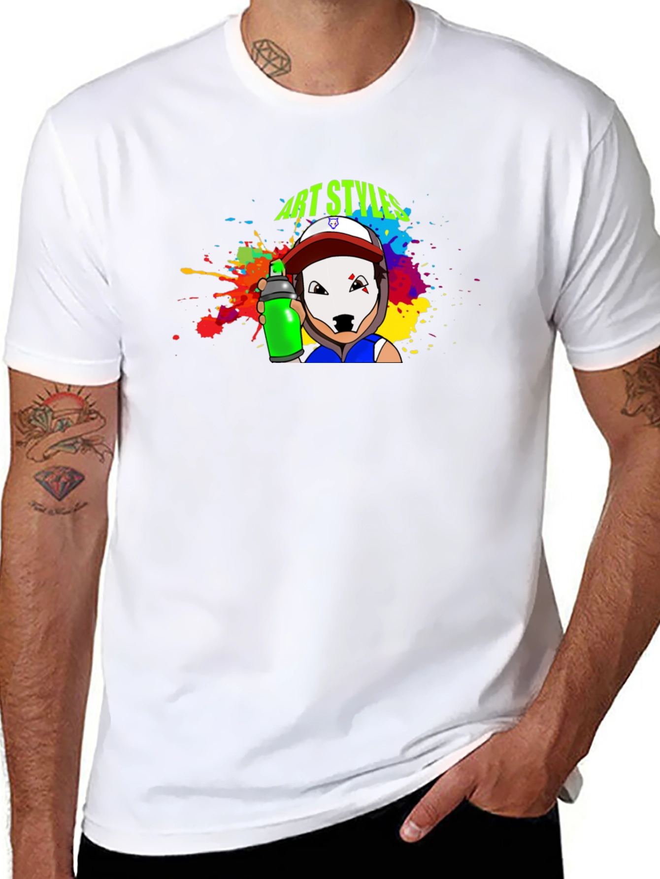 Art Styles Graphic T-Shirt - Black Crew Neck