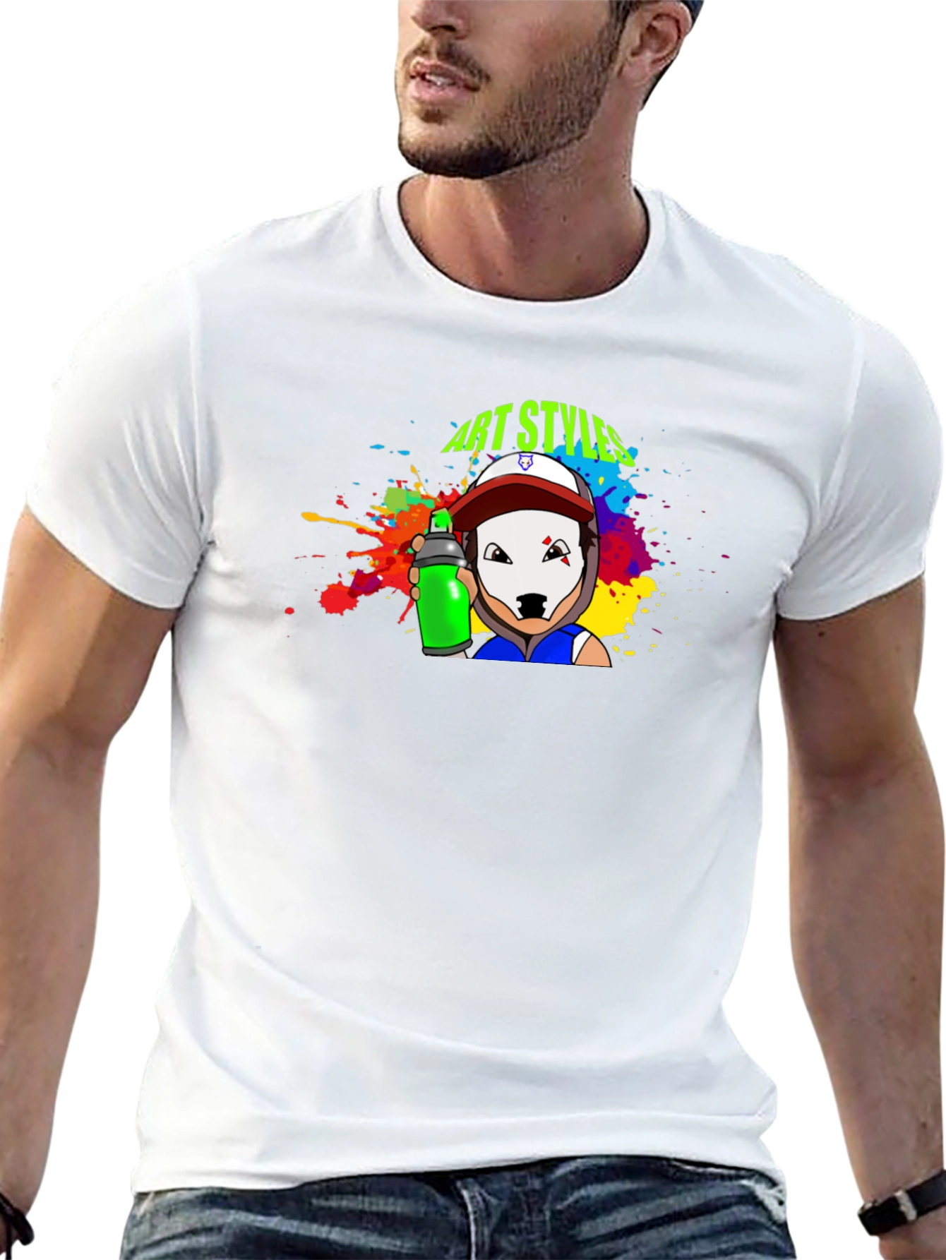 Art Styles Graphic T-Shirt - Black Crew Neck