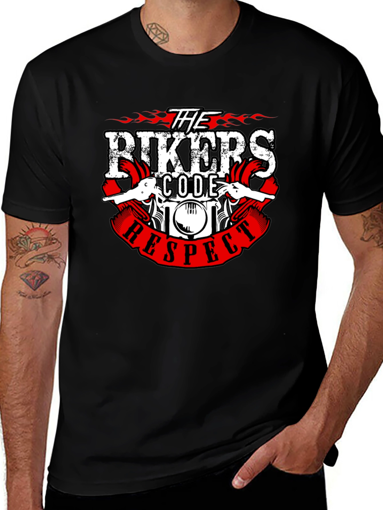 Bikers Code Respect Graphic T-Shirt