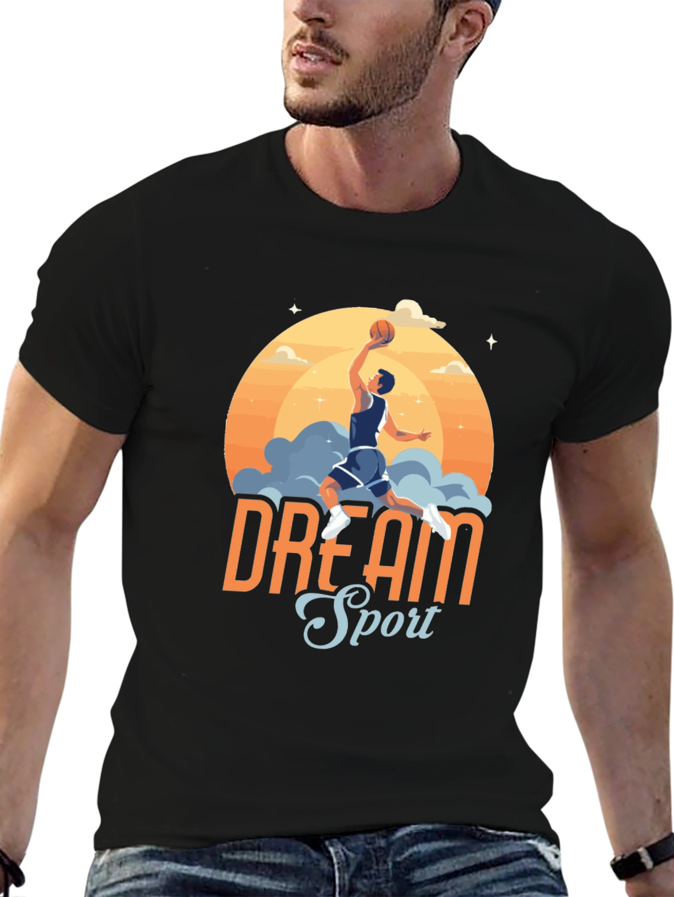 Dream Sport Basketball Graphic T-Shirt