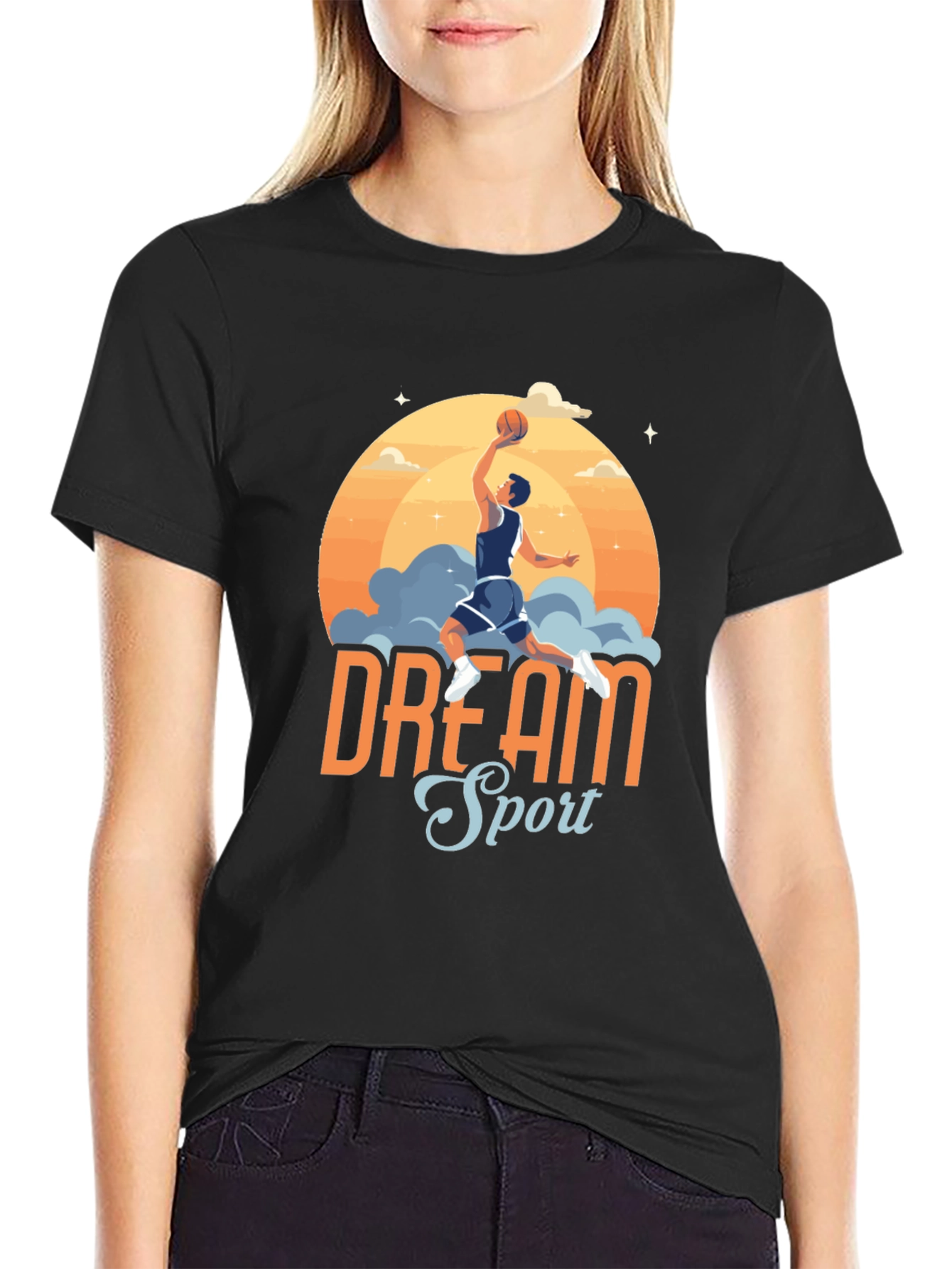 Dream Sport Basketball Graphic T-Shirt
