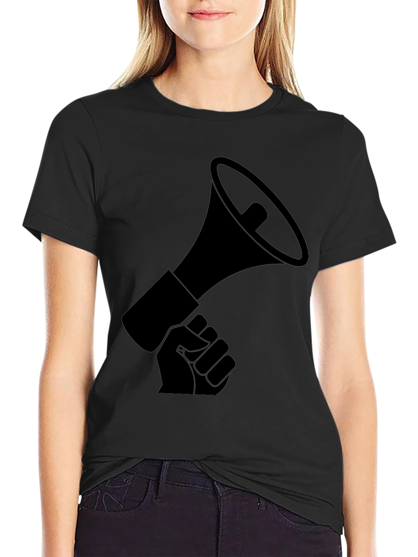Empowered Voice Tee - Black Graphic T-Shirt