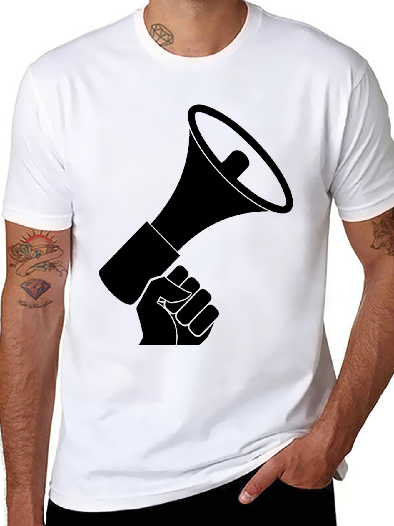 Empowered Voice Tee - Black Graphic T-Shirt