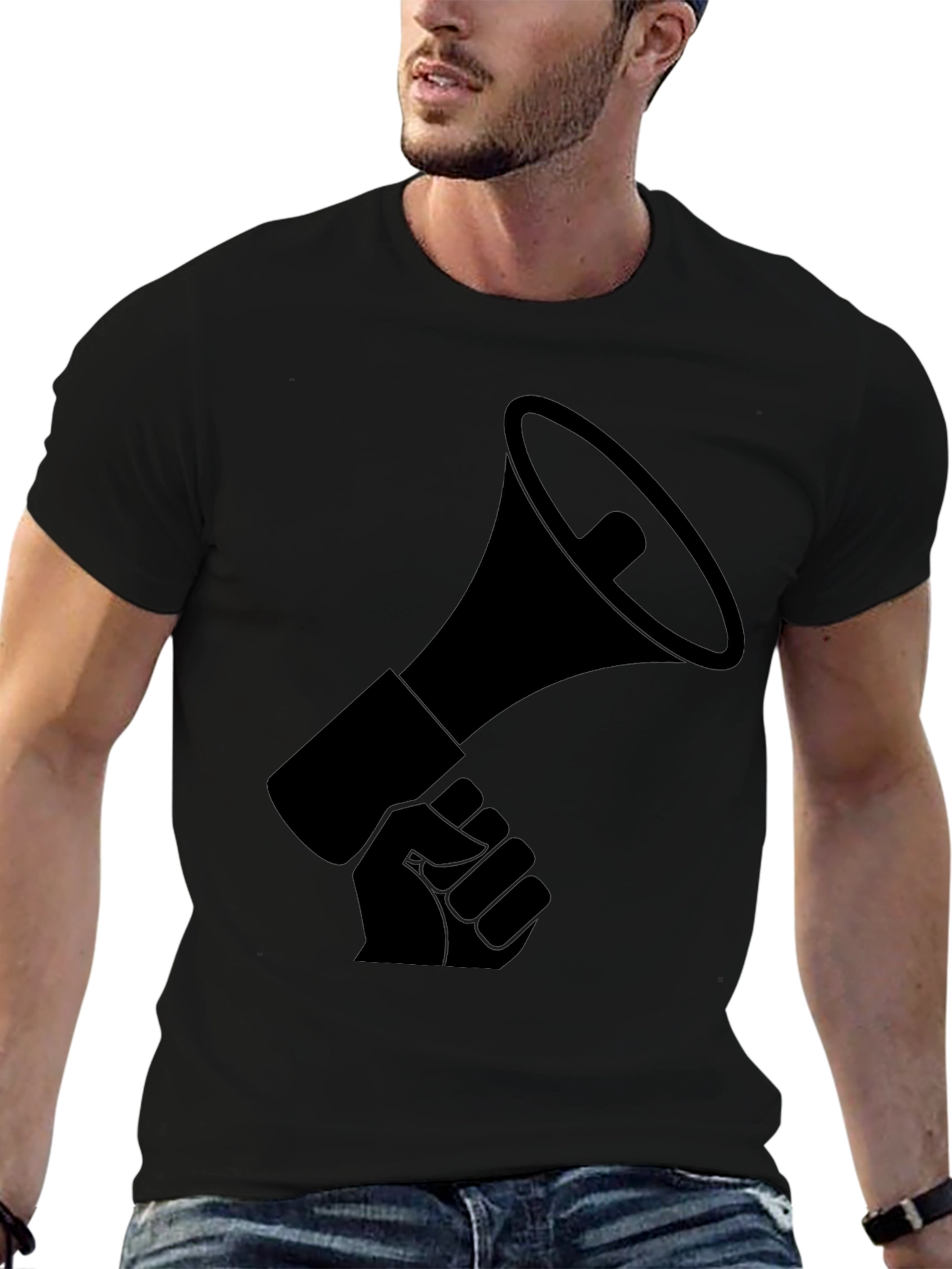 Empowered Voice Tee - Black Graphic T-Shirt