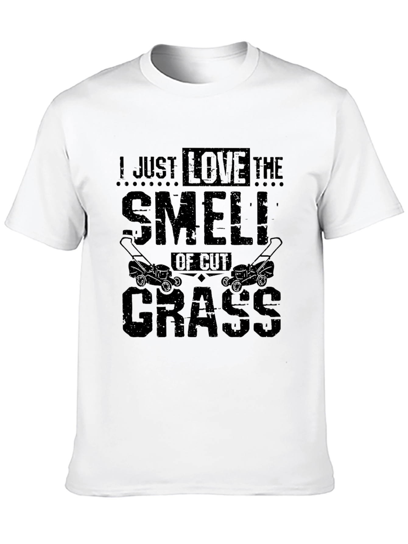I Love The Smell of Cut Grass Black T-Shirt