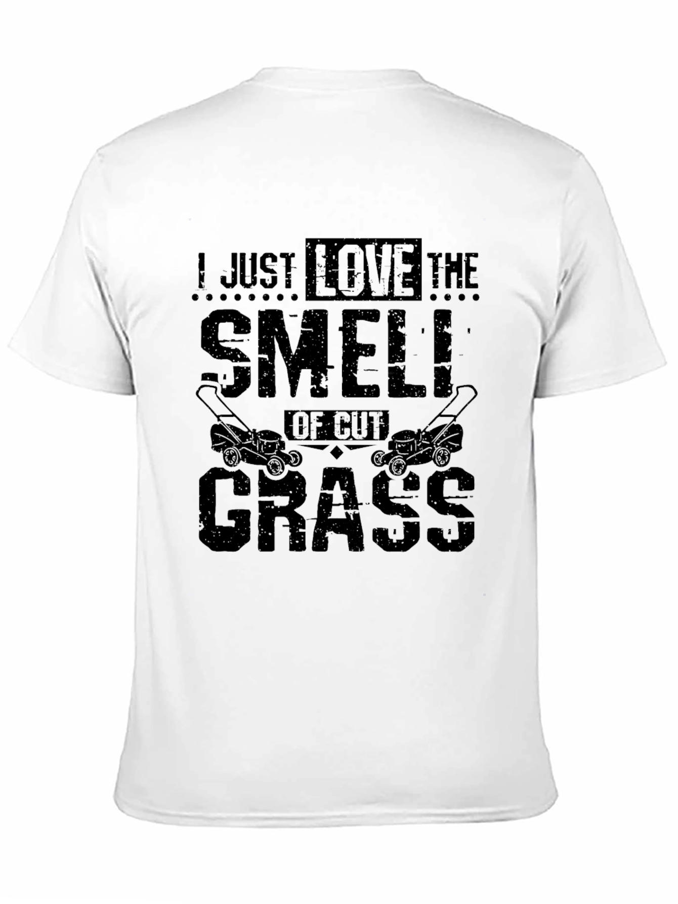 I Love The Smell of Cut Grass Black T-Shirt