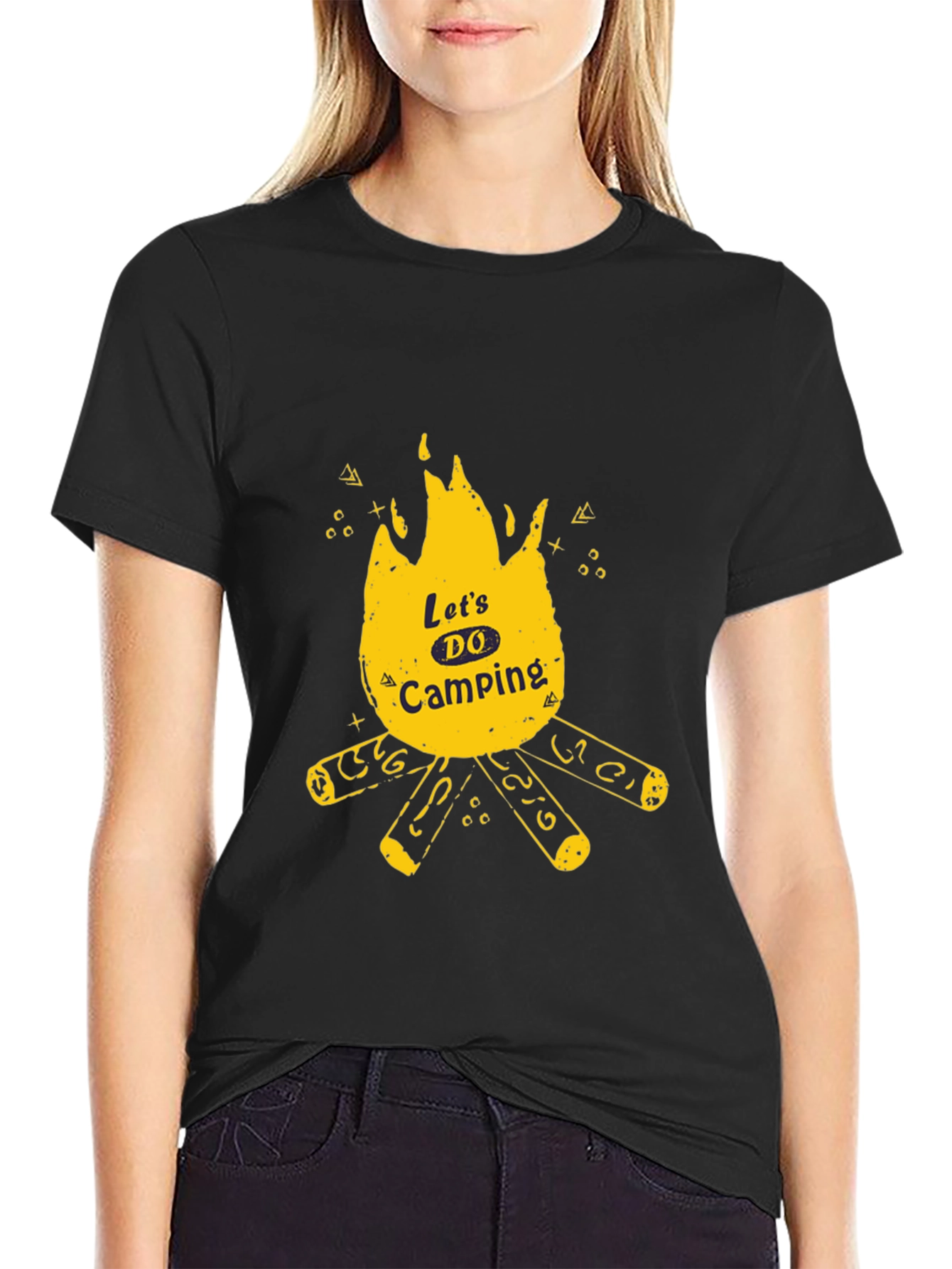 Lets Do Camping Graphic Tee - Black