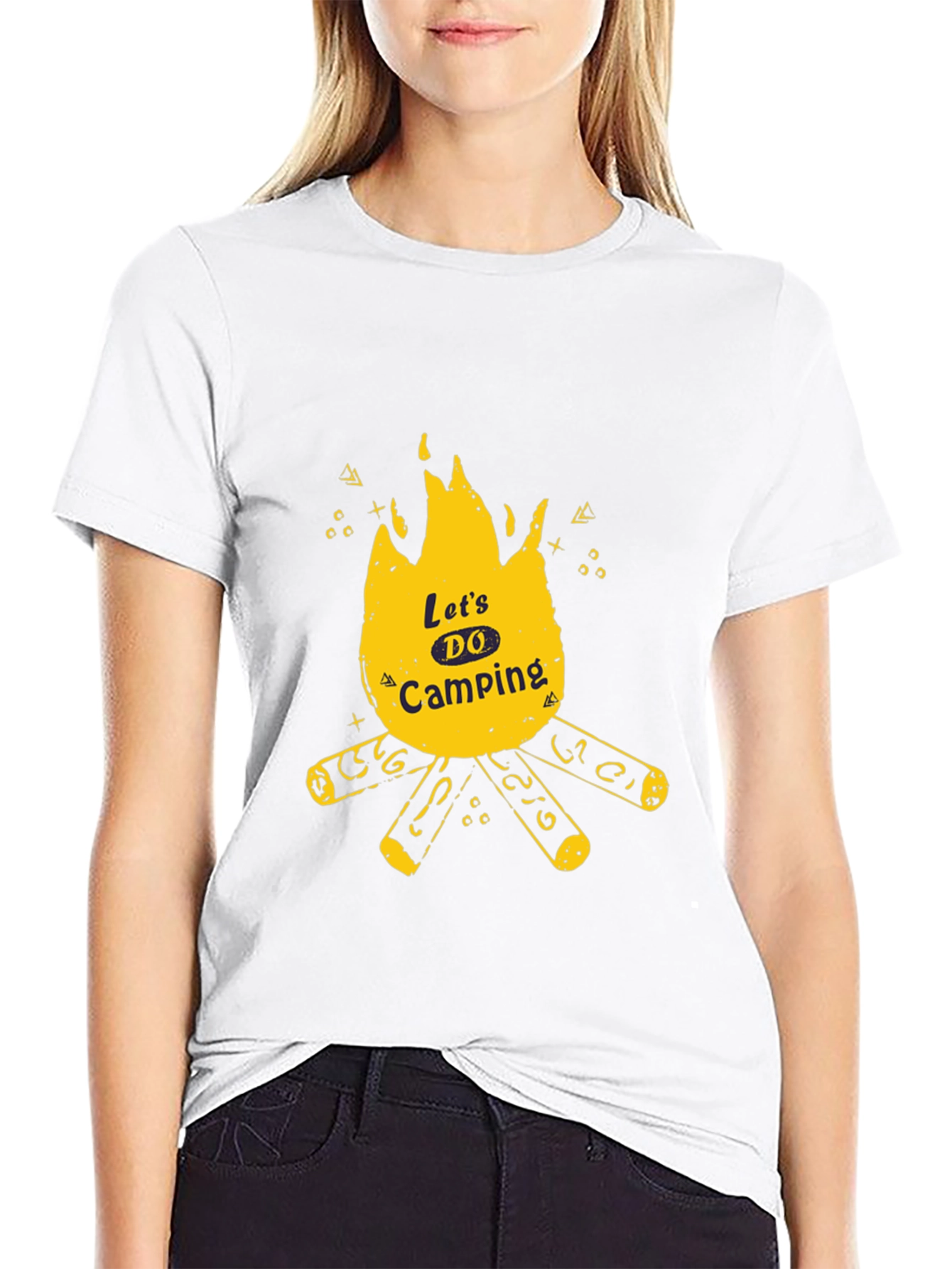 Lets Do Camping Graphic Tee - Black