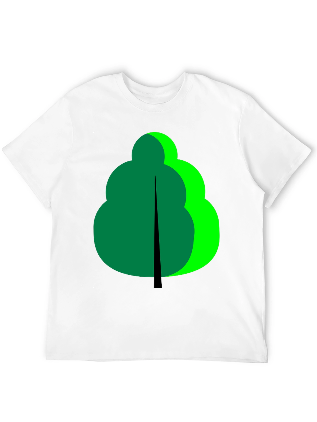 Abstract Tree Graphic Black T-Shirt