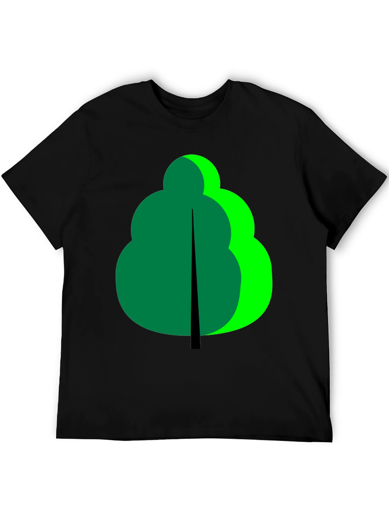 Abstract Tree Graphic Black T-Shirt