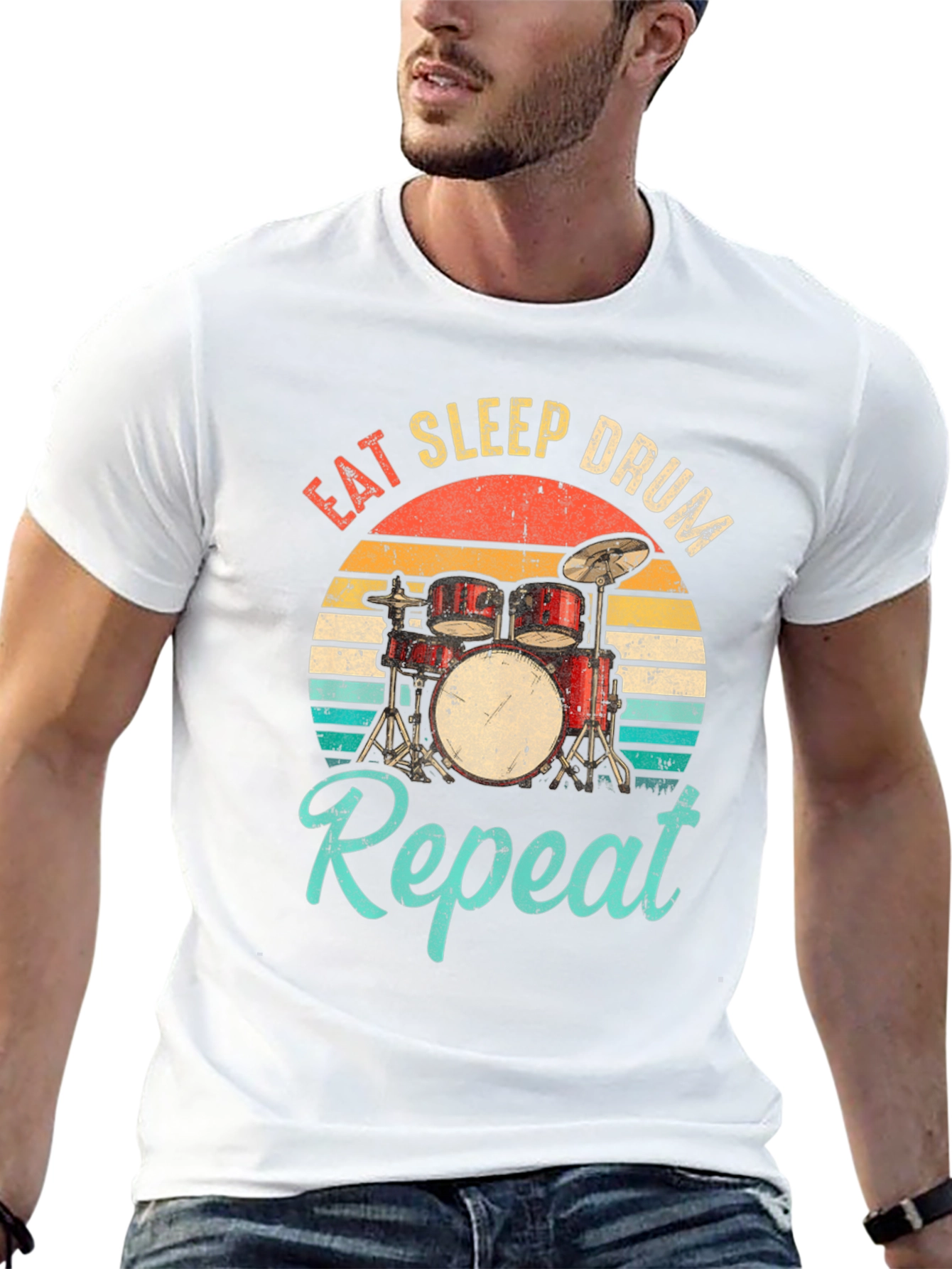 Eat Sleep Drum Repeat Graphic Tee