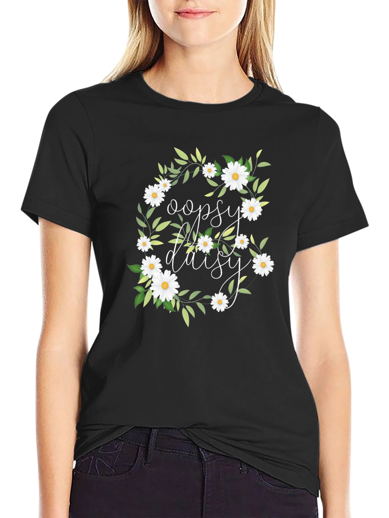 Oopsy Daisy Floral Graphic T-Shirt