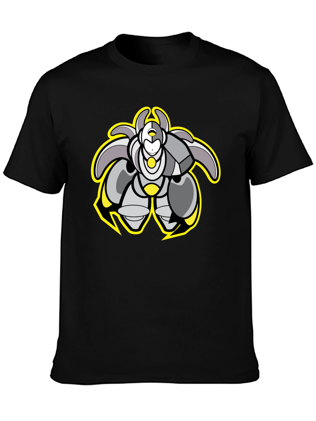 Cool Robot Graphic Black Tee