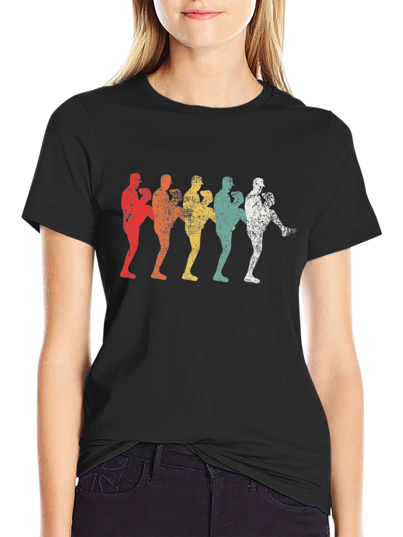 Retro Baseball Pitcher T-Shirt