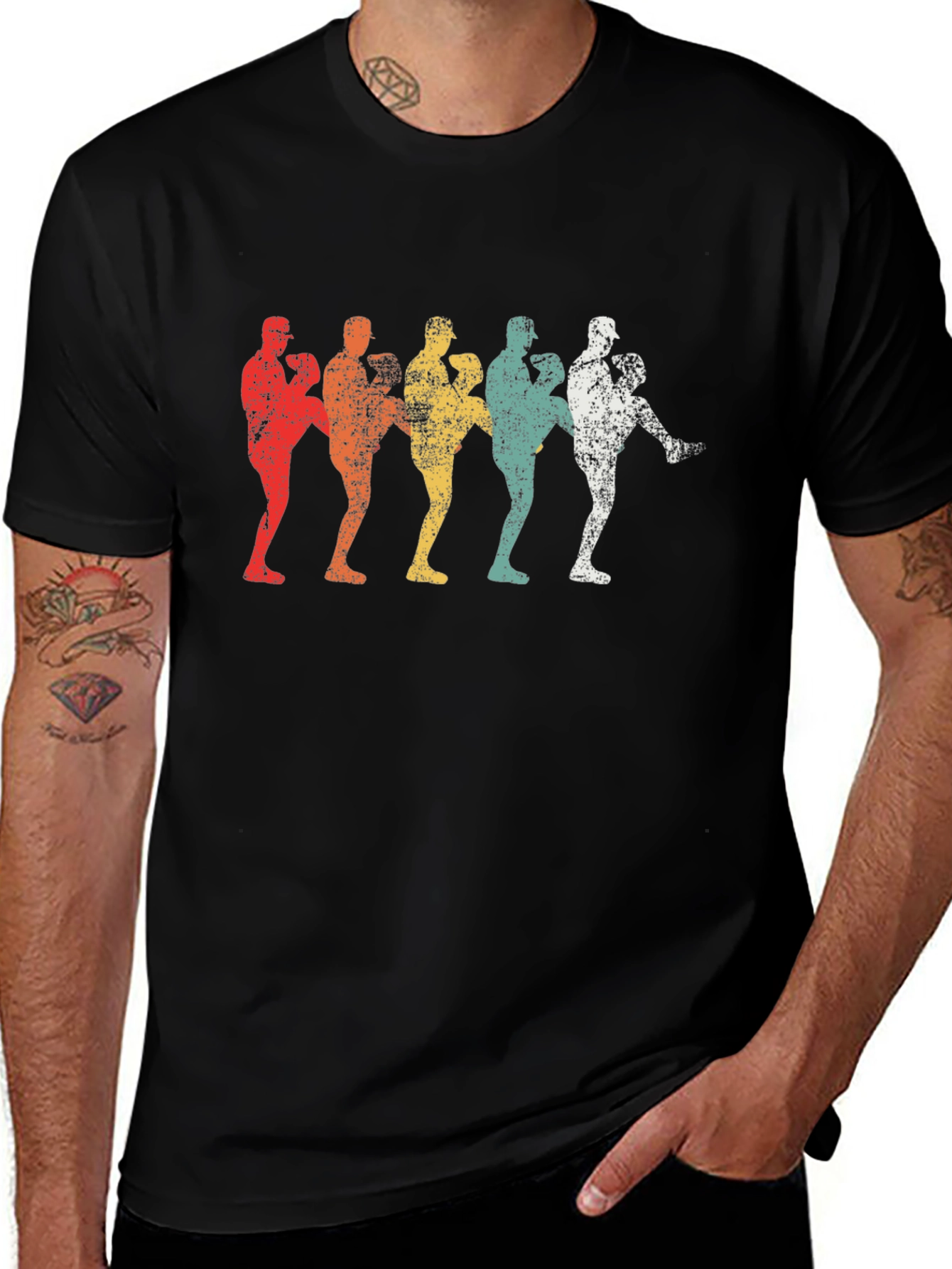 Retro Baseball Pitcher T-Shirt