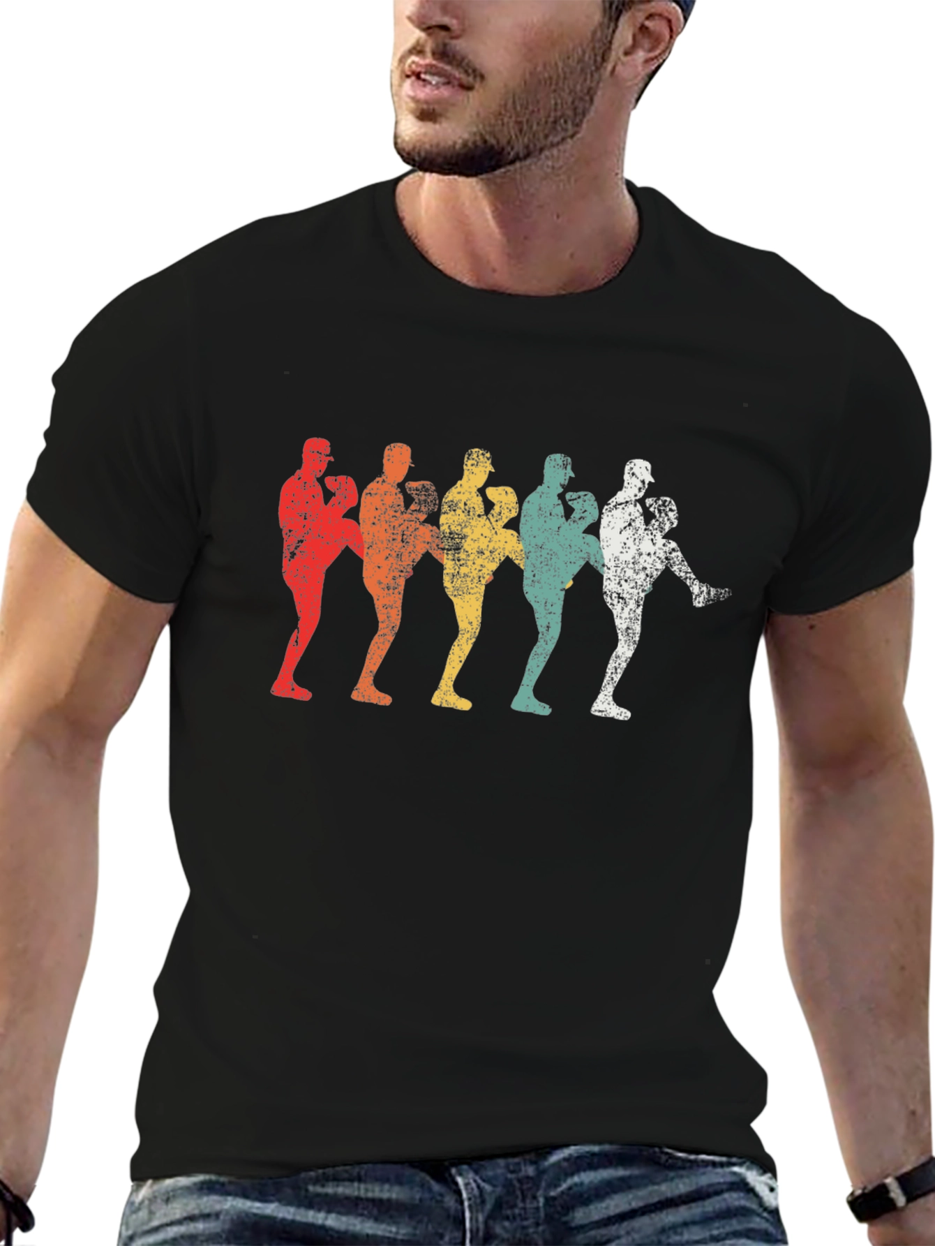 Retro Baseball Pitcher T-Shirt