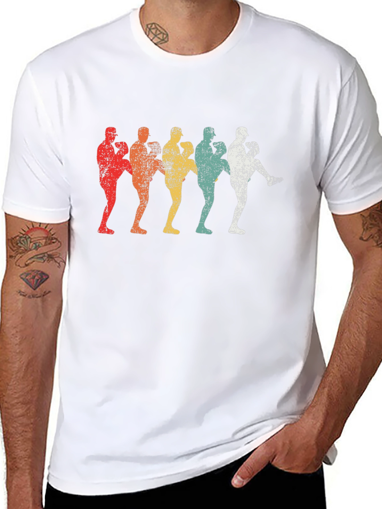 Retro Baseball Pitcher T-Shirt