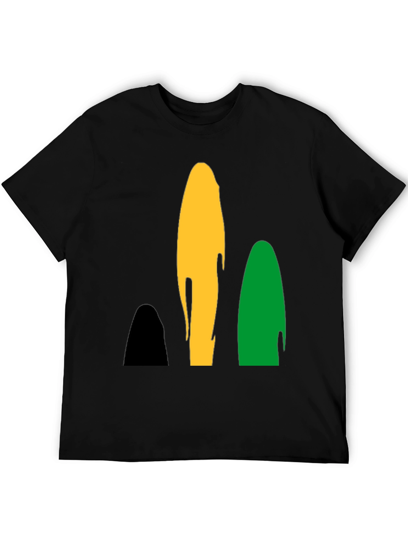 Rasta Inspired Black Graphic T-Shirt