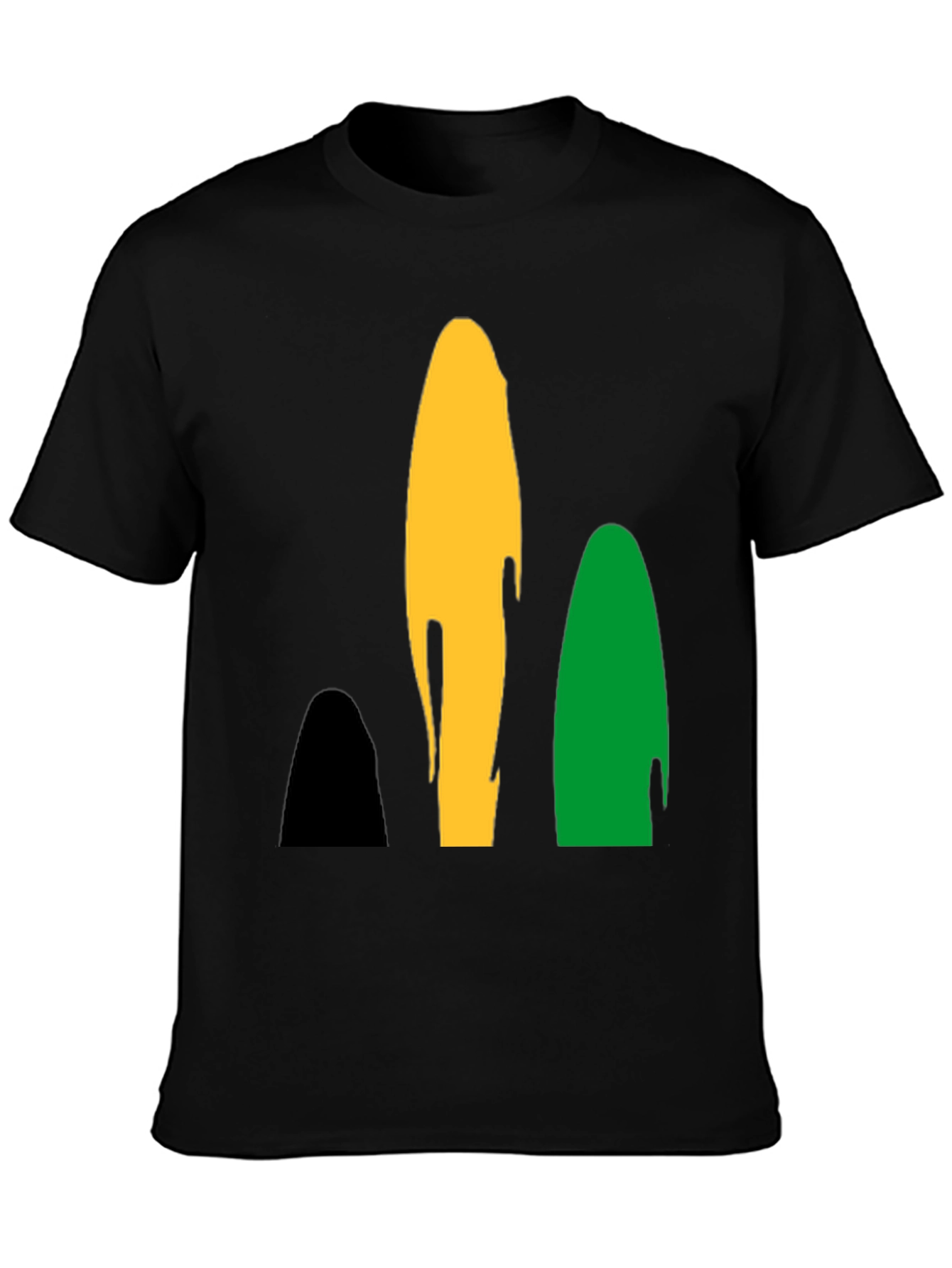 Rasta Inspired Black Graphic T-Shirt