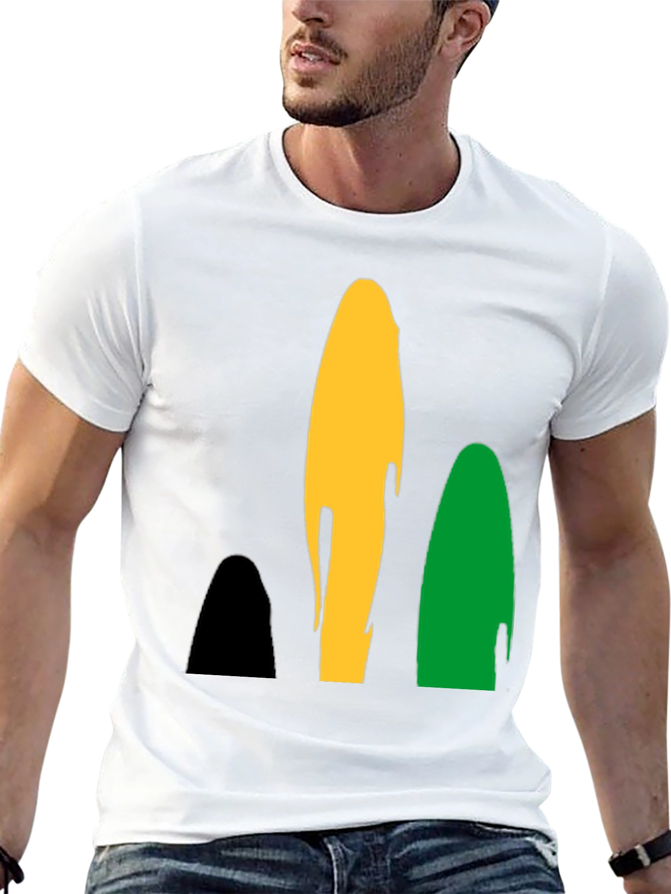 Rasta Inspired Black Graphic T-Shirt