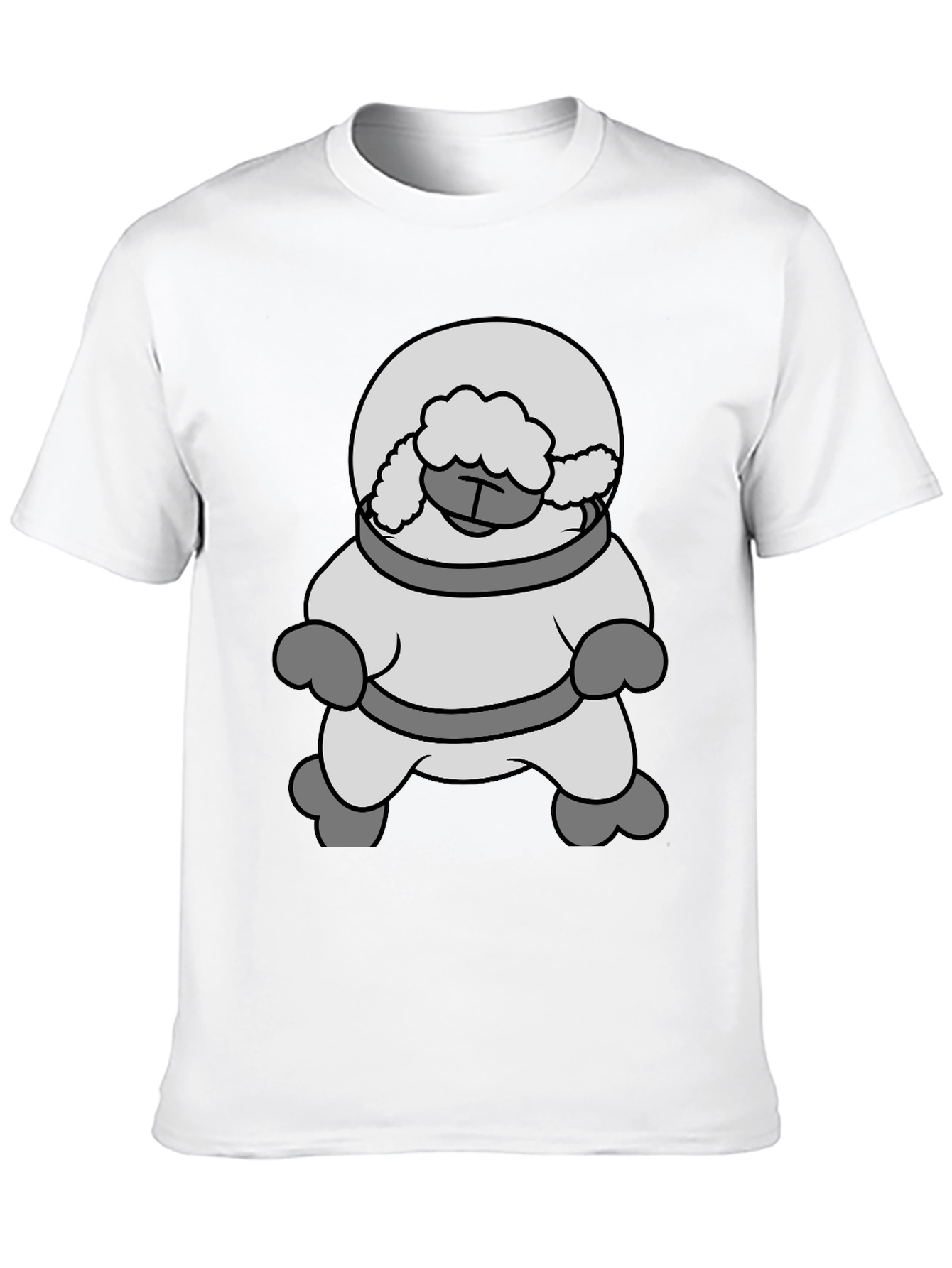 Astronaut Sheep Black T-Shirt