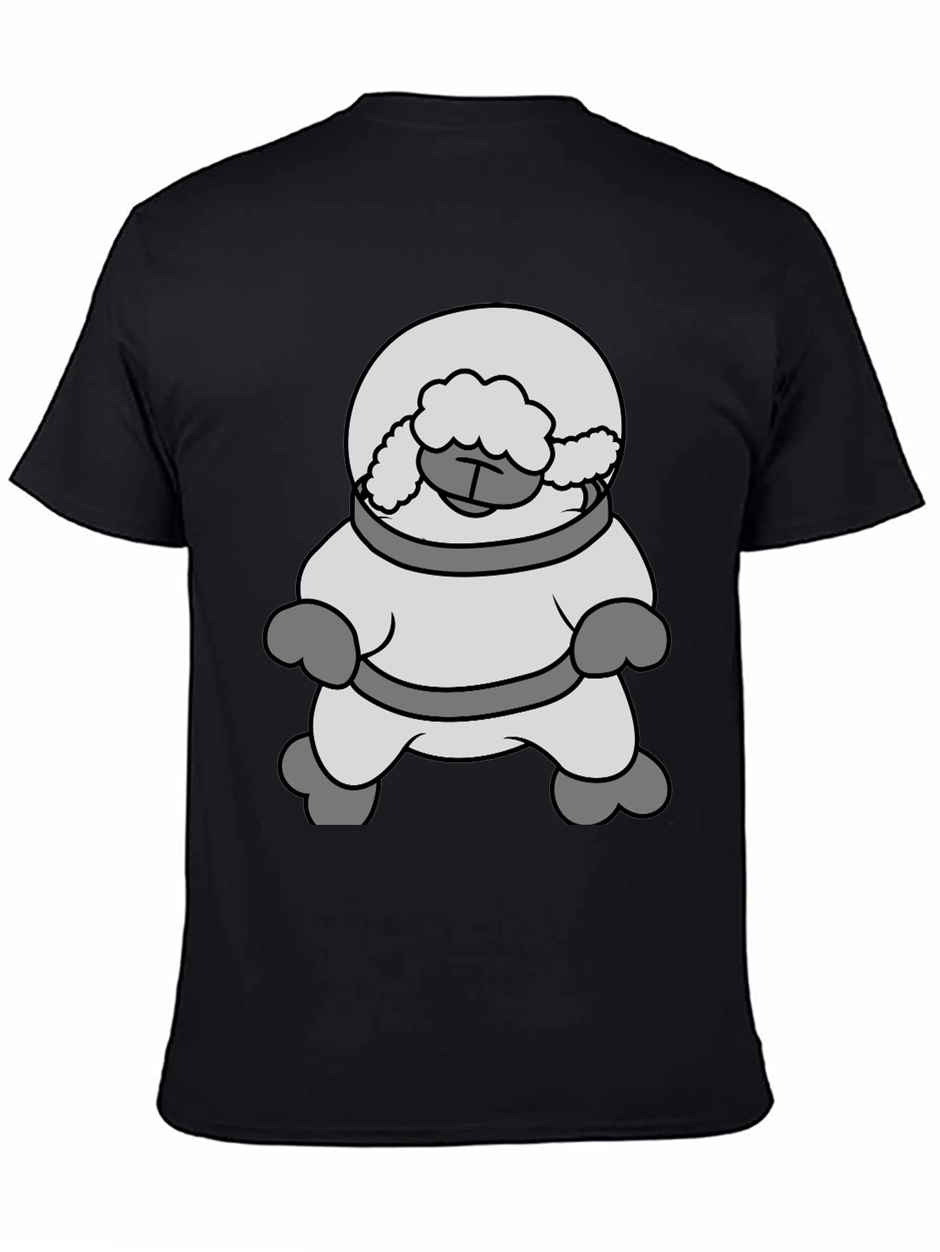 Astronaut Sheep Black T-Shirt