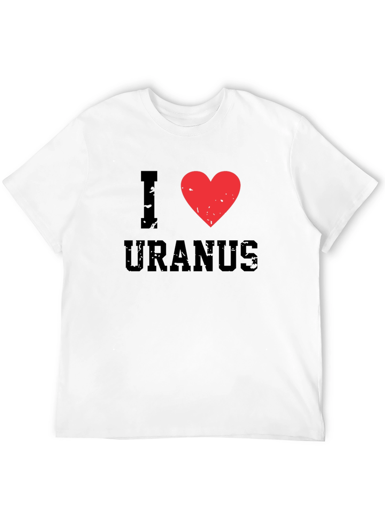 I Heart Uranus Black Cotton T-Shirt