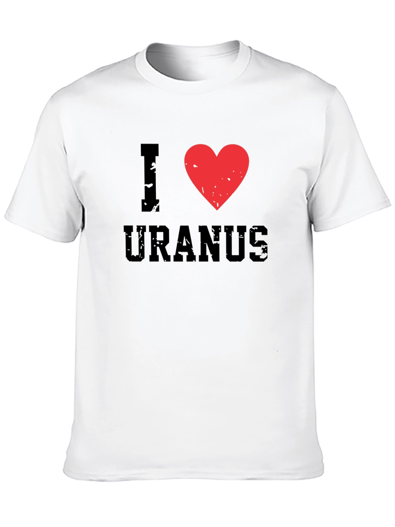 I Heart Uranus Black Cotton T-Shirt