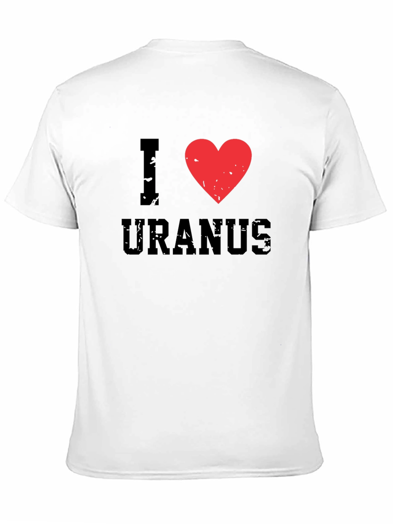 I Heart Uranus Black Cotton T-Shirt