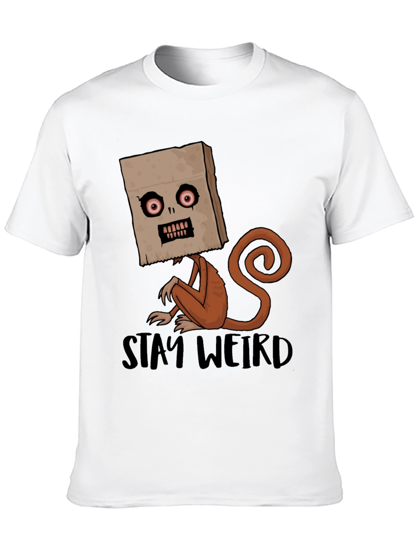 Stay Weird Monkey Graphic Tee - Black