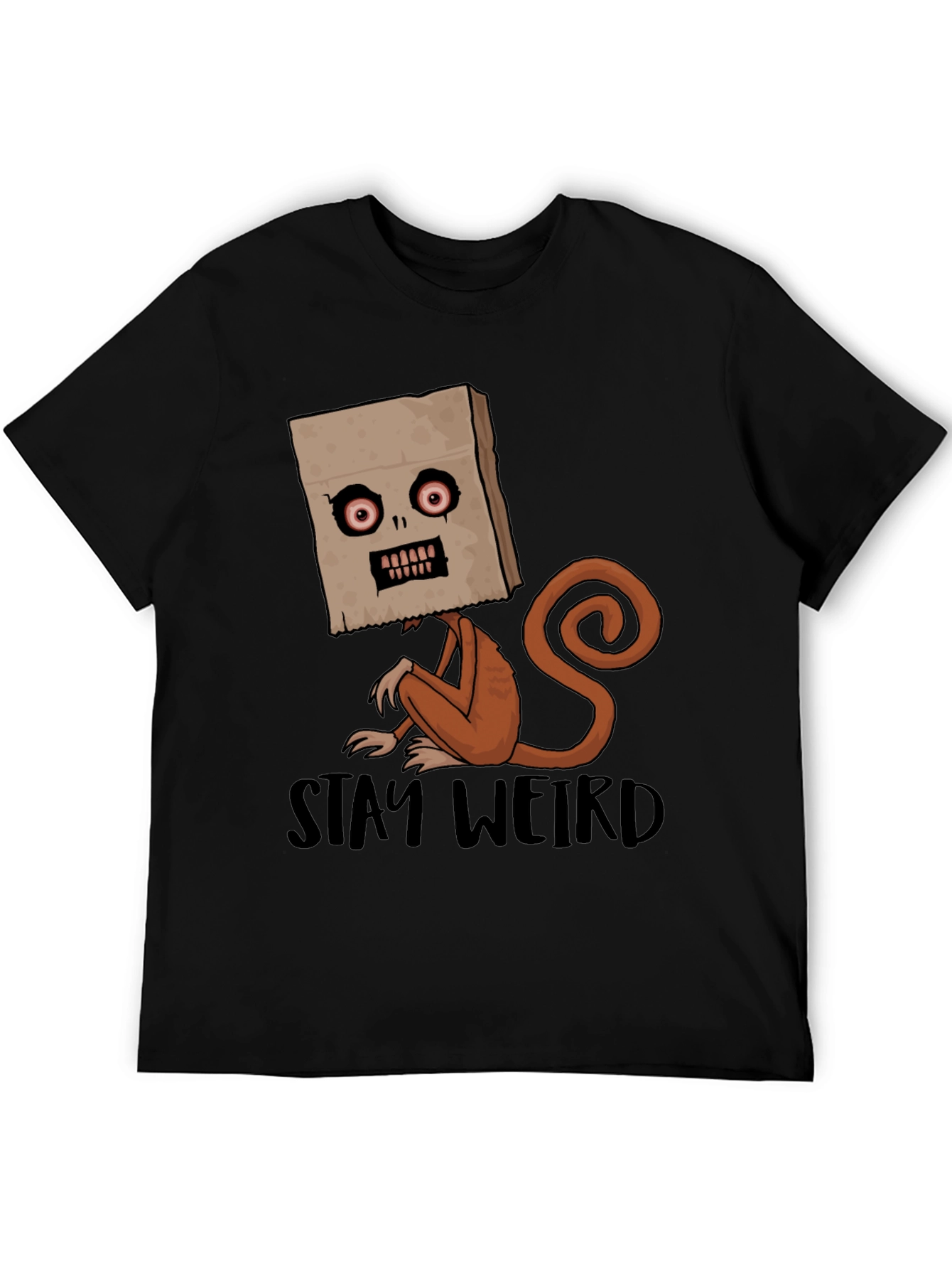 Stay Weird Monkey Graphic Tee - Black