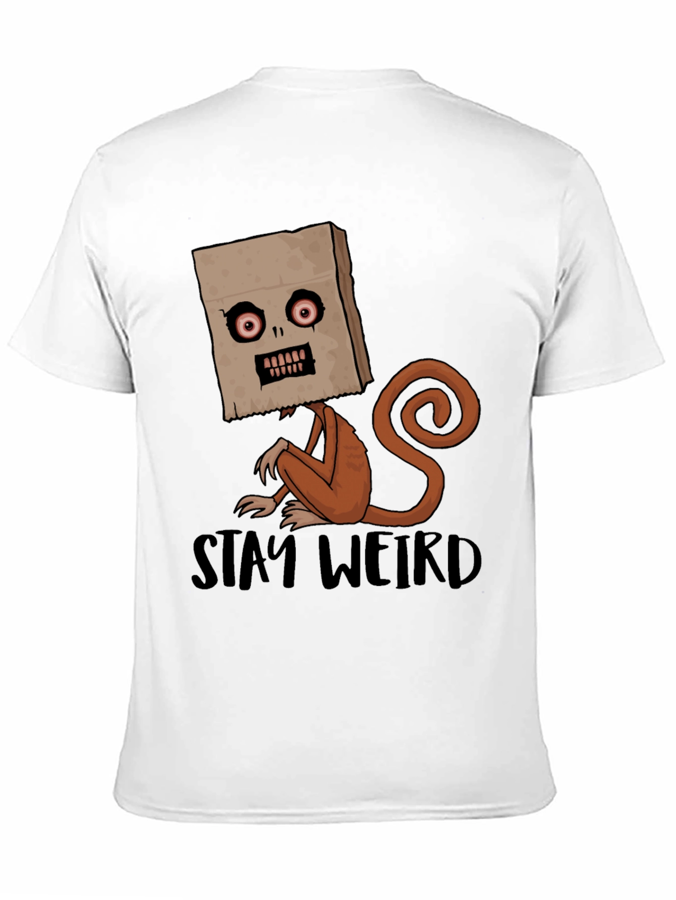 Stay Weird Monkey Graphic Tee - Black