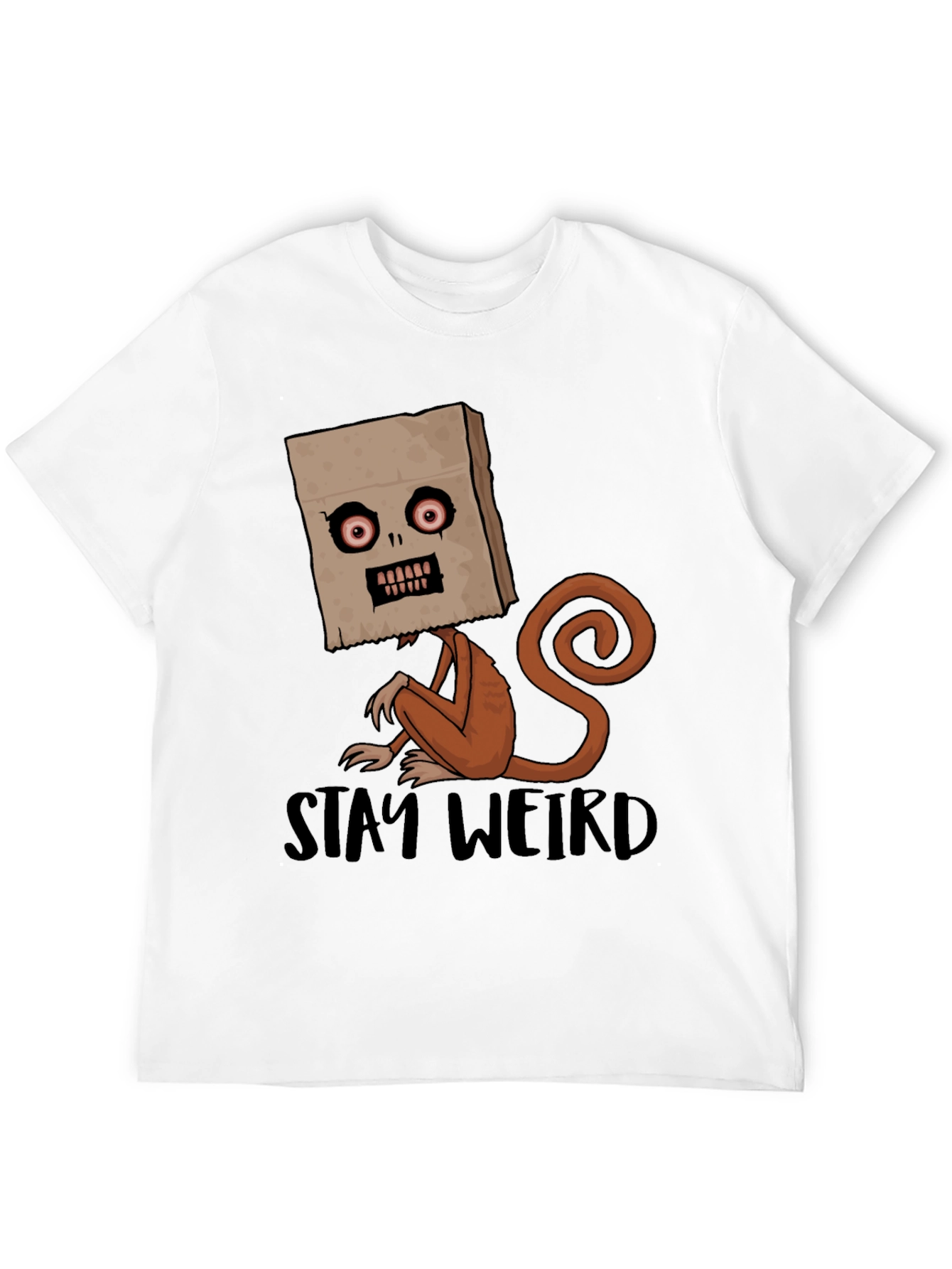 Stay Weird Monkey Graphic Tee - Black